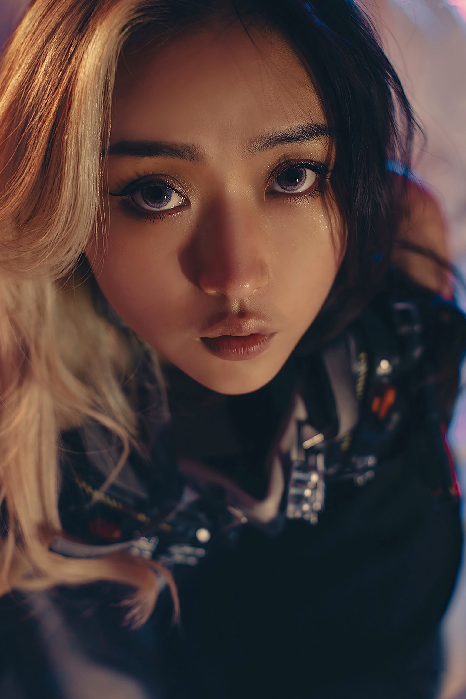 Gallery - YouMi尤蜜-丰臣羽立《辑风女特警》赛博朋克机能风写真，科技感LED面具搭配黑色吊带，冷艳性感私房视觉大片尤蜜荟 - Chiness Model 性感私房照冷艳诱惑 女神私房照_秀色女神 - image 20