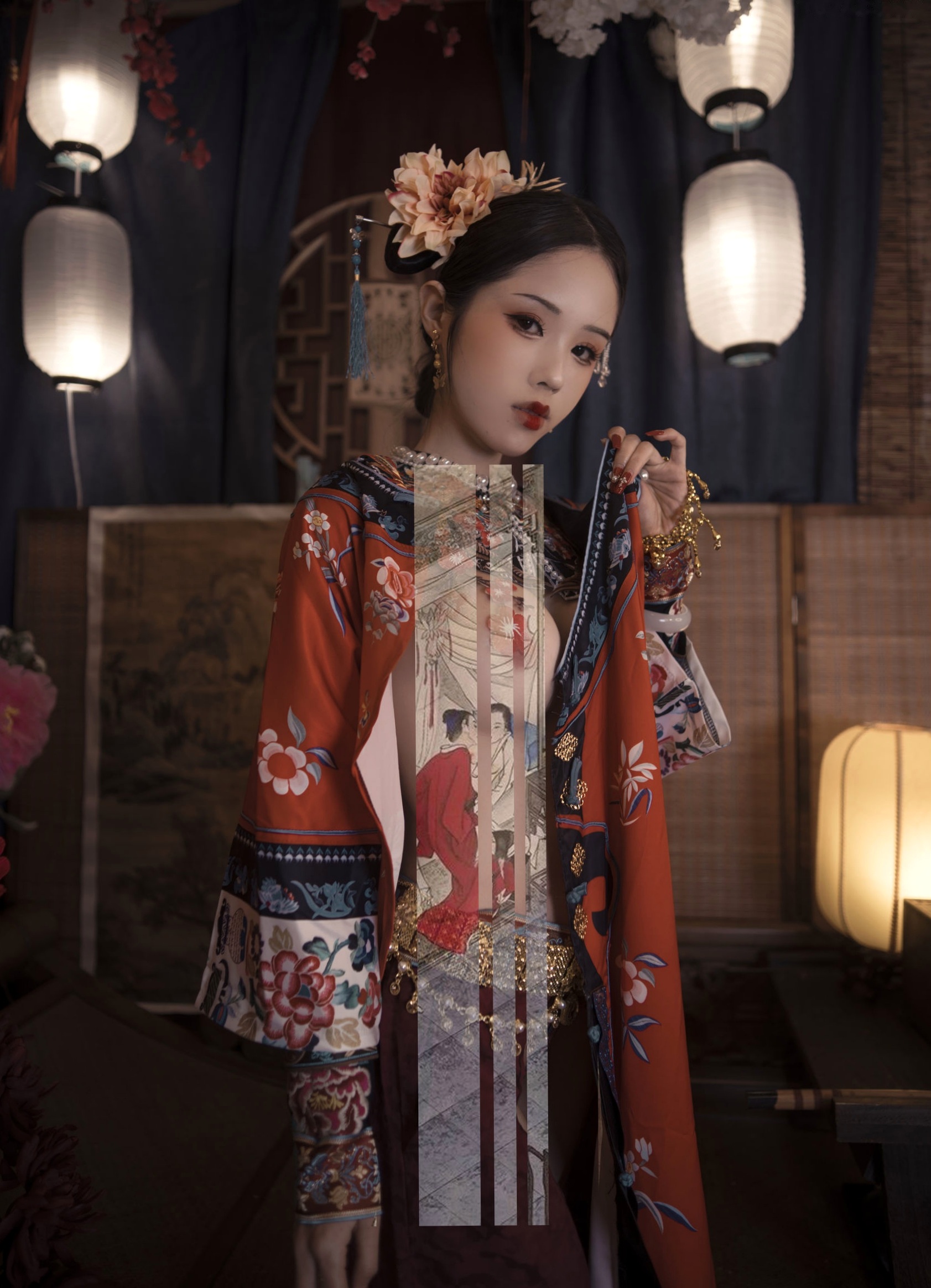 Gallery - 钛合金TiTi古风私房大尺度写真，唯美满清服饰诱惑，古典韵味十足的性感宫廷夜色性感诱惑大尺度私房照 女神私房照_秀色女神 - image 6