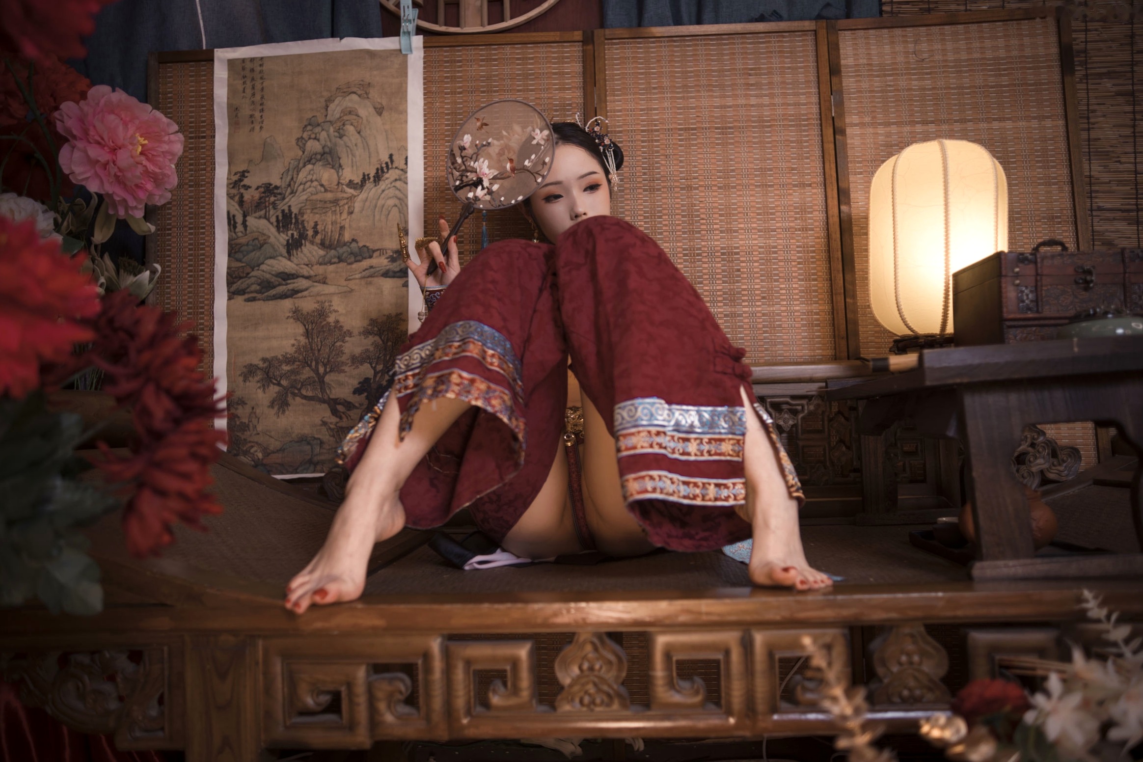 Gallery - 钛合金TiTi古风私房大尺度写真，唯美满清服饰诱惑，古典韵味十足的性感宫廷夜色性感诱惑大尺度私房照 女神私房照_秀色女神 - image 21