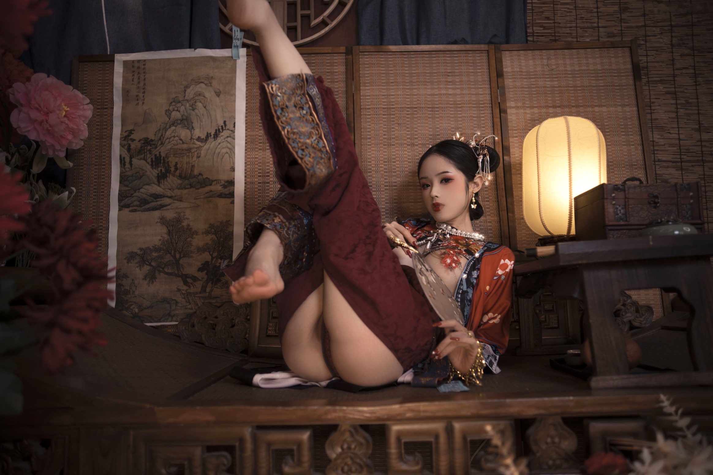 Gallery - 钛合金TiTi古风私房大尺度写真，唯美满清服饰诱惑，古典韵味十足的性感宫廷夜色性感诱惑大尺度私房照 女神私房照_秀色女神 - image 22