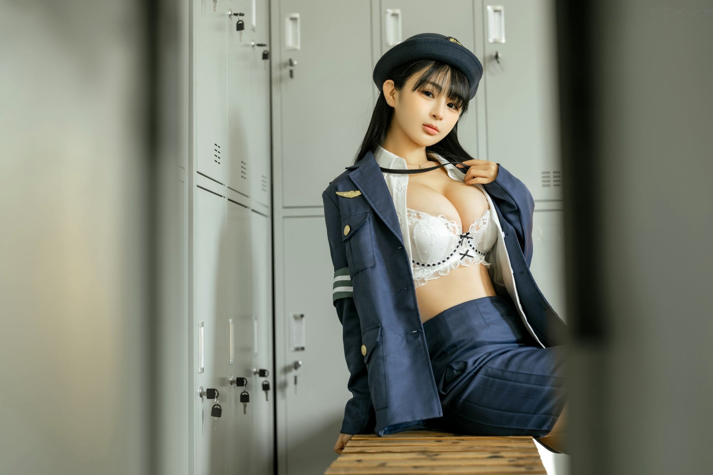Gallery - 桜井宁宁-中野美树制服诱惑，更衣室私房写真，极致性感白嫩美体，职场制服与内衣的诱惑碰撞制服性感诱惑私房照童颜巨乳 女神私房照_秀色女神 - image 19