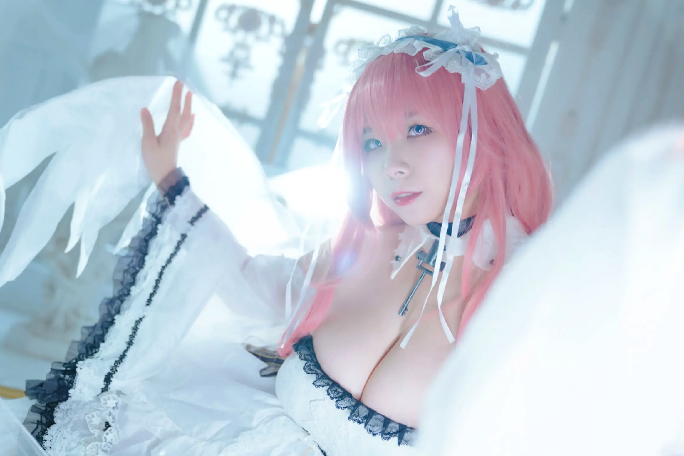 Gallery - 自闭颜球球(无颜小天使wy) - 碧蓝航线英仙座Cosplay，梦幻清纯女仆造型，绝美冷艳之姿，治愈系天使写真[27P]角色扮演治愈系性感萌系 女神私房照_秀色女神 - image 3