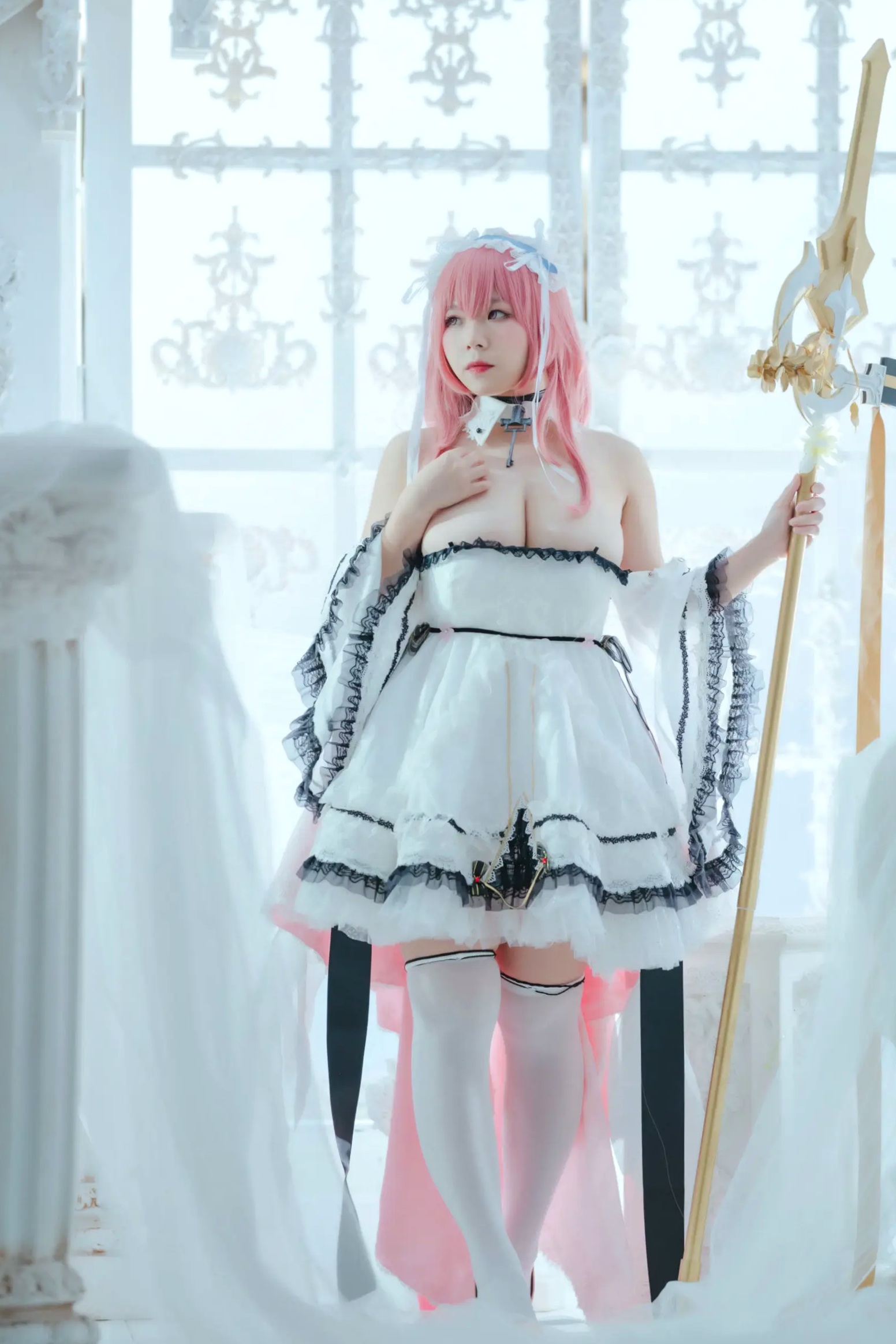 Gallery - 自闭颜球球(无颜小天使wy) - 碧蓝航线英仙座Cosplay，梦幻清纯女仆造型，绝美冷艳之姿，治愈系天使写真[27P]角色扮演治愈系性感萌系 女神私房照_秀色女神 - image 6