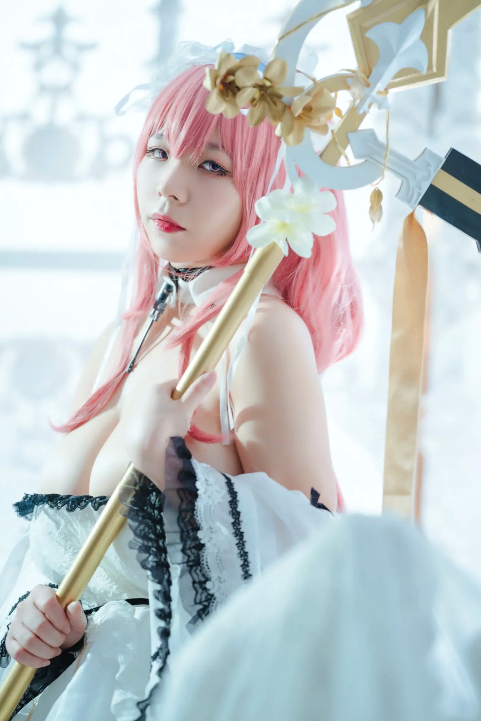 Gallery - 自闭颜球球(无颜小天使wy) - 碧蓝航线英仙座Cosplay，梦幻清纯女仆造型，绝美冷艳之姿，治愈系天使写真[27P]角色扮演治愈系性感萌系 女神私房照_秀色女神 - image 7