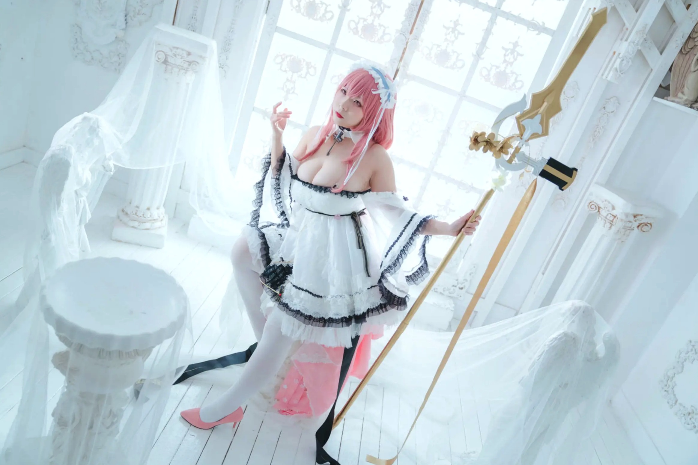 Gallery - 自闭颜球球(无颜小天使wy) - 碧蓝航线英仙座Cosplay，梦幻清纯女仆造型，绝美冷艳之姿，治愈系天使写真[27P]角色扮演治愈系性感萌系 女神私房照_秀色女神 - image 19