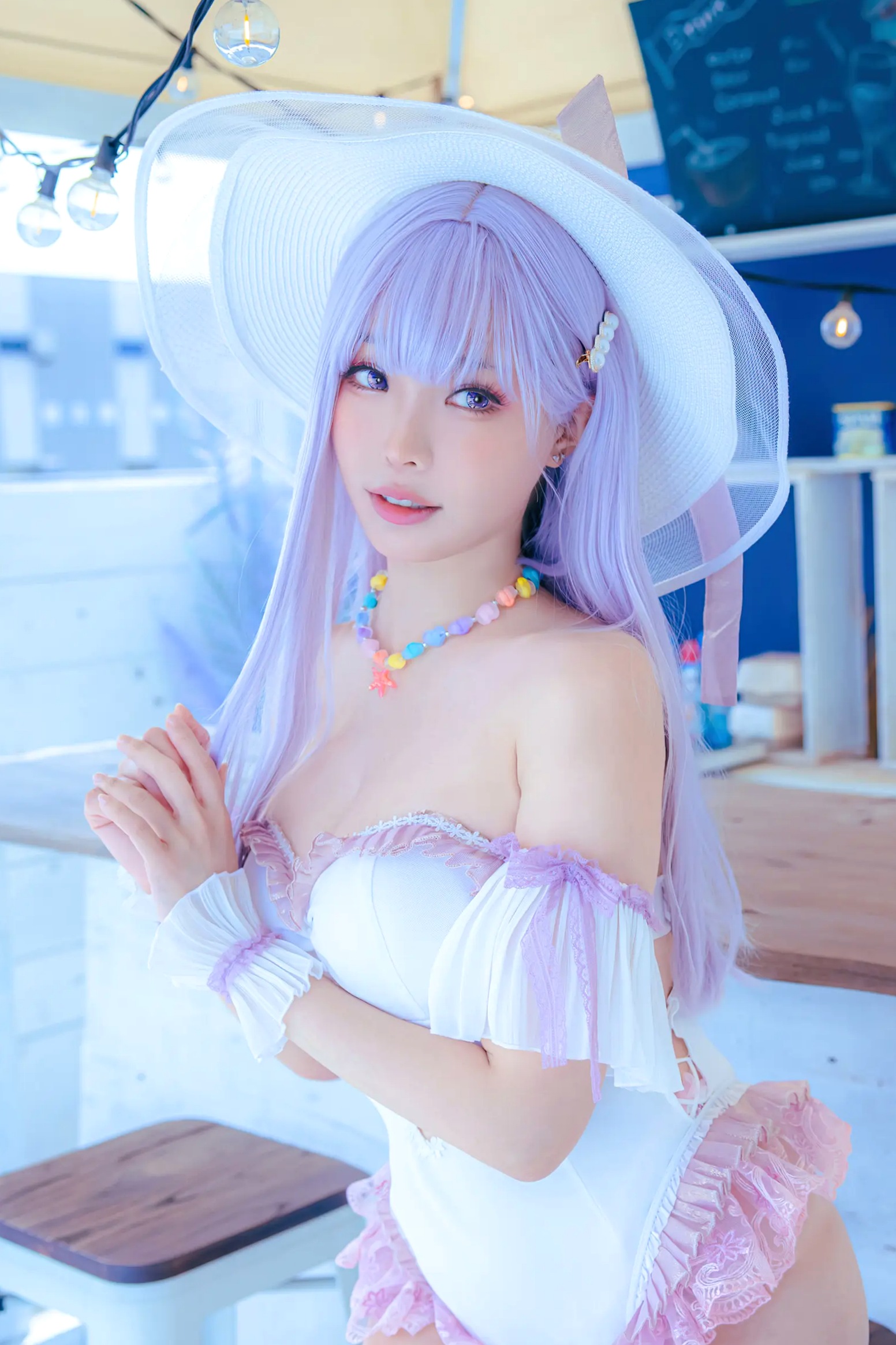 Gallery - Ely_eee(ElyEE子) 碧蓝航线普利茅斯泳装Cosplay版 甜美夏日写真 [28P]角色扮演萝莉泳池治愈系清纯 女神私房照_秀色女神 - image 2