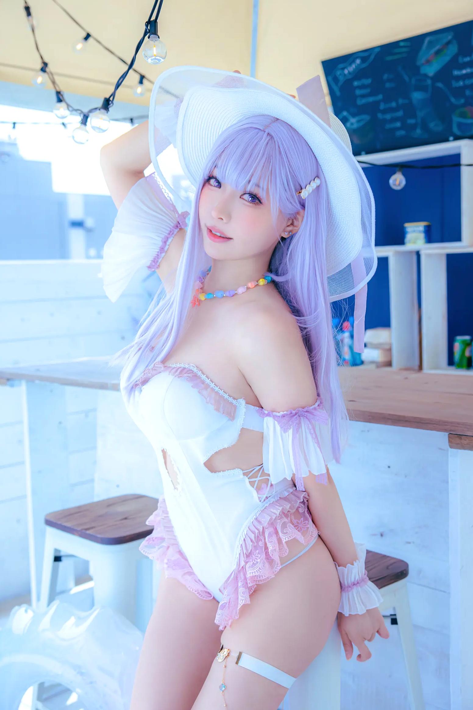 Gallery - Ely_eee(ElyEE子) 碧蓝航线普利茅斯泳装Cosplay版 甜美夏日写真 [28P]角色扮演萝莉泳池治愈系清纯 女神私房照_秀色女神 - image 3
