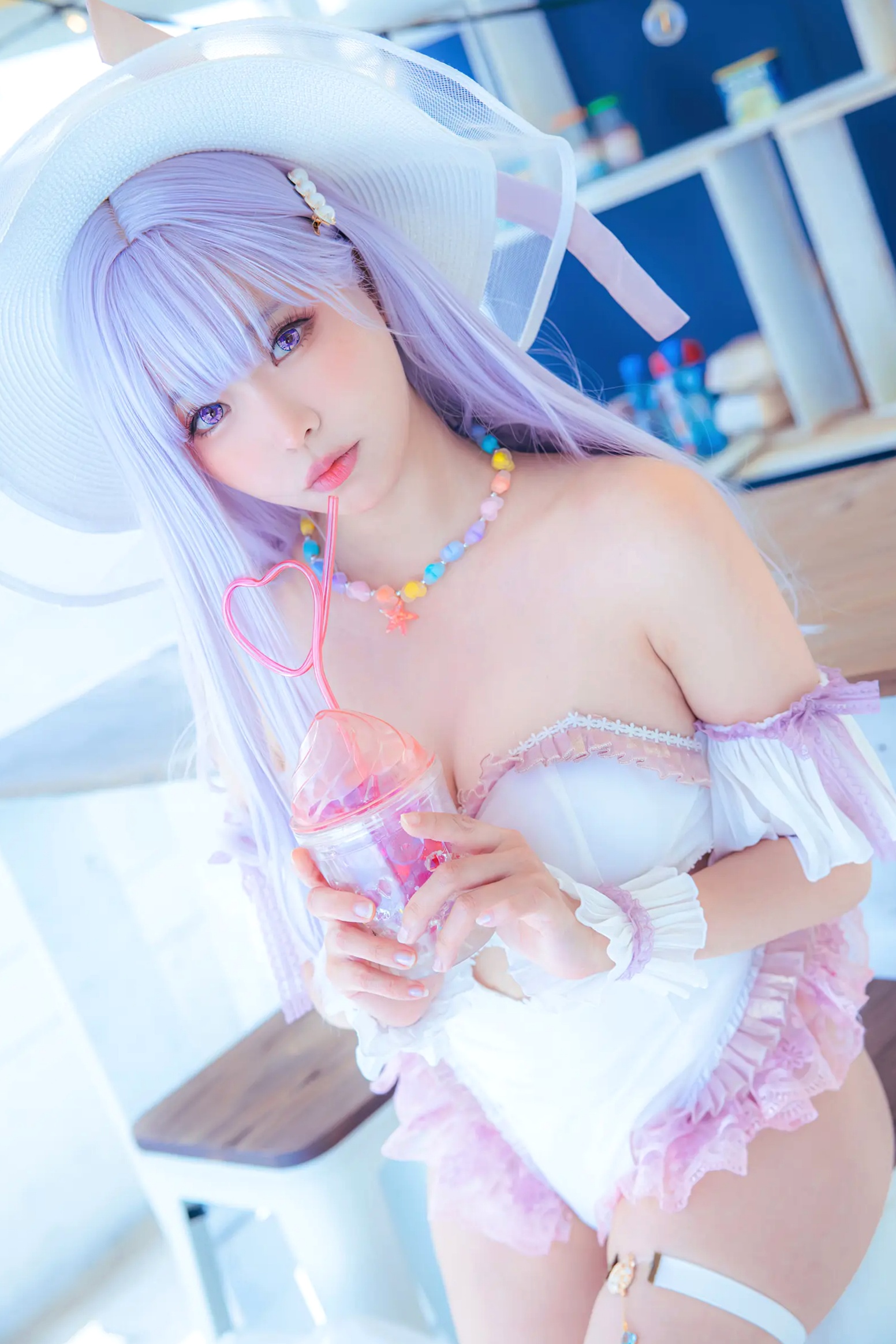 Gallery - Ely_eee(ElyEE子) 碧蓝航线普利茅斯泳装Cosplay版 甜美夏日写真 [28P]角色扮演萝莉泳池治愈系清纯 女神私房照_秀色女神 - image 8