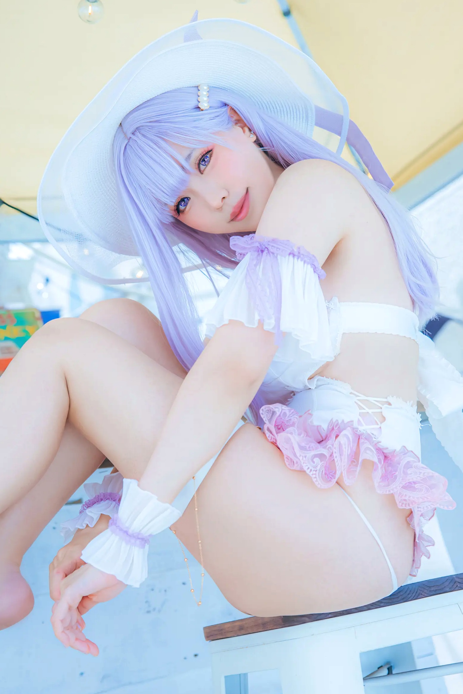 Gallery - Ely_eee(ElyEE子) 碧蓝航线普利茅斯泳装Cosplay版 甜美夏日写真 [28P]角色扮演萝莉泳池治愈系清纯 女神私房照_秀色女神 - image 14