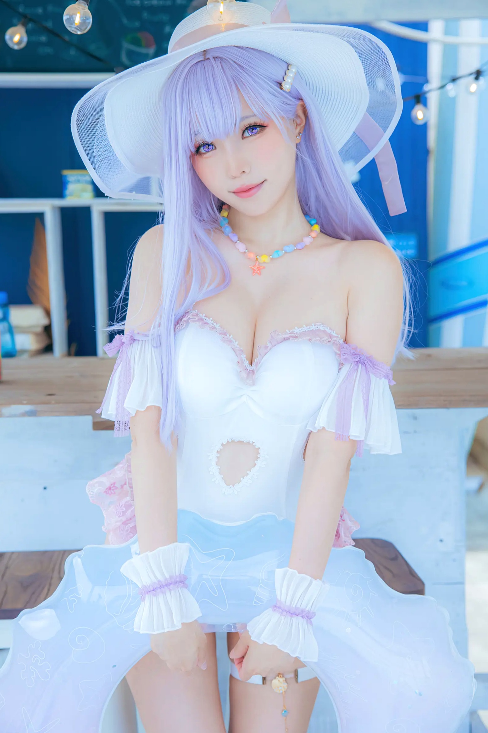 Gallery - Ely_eee(ElyEE子) 碧蓝航线普利茅斯泳装Cosplay版 甜美夏日写真 [28P]角色扮演萝莉泳池治愈系清纯 女神私房照_秀色女神 - image 19
