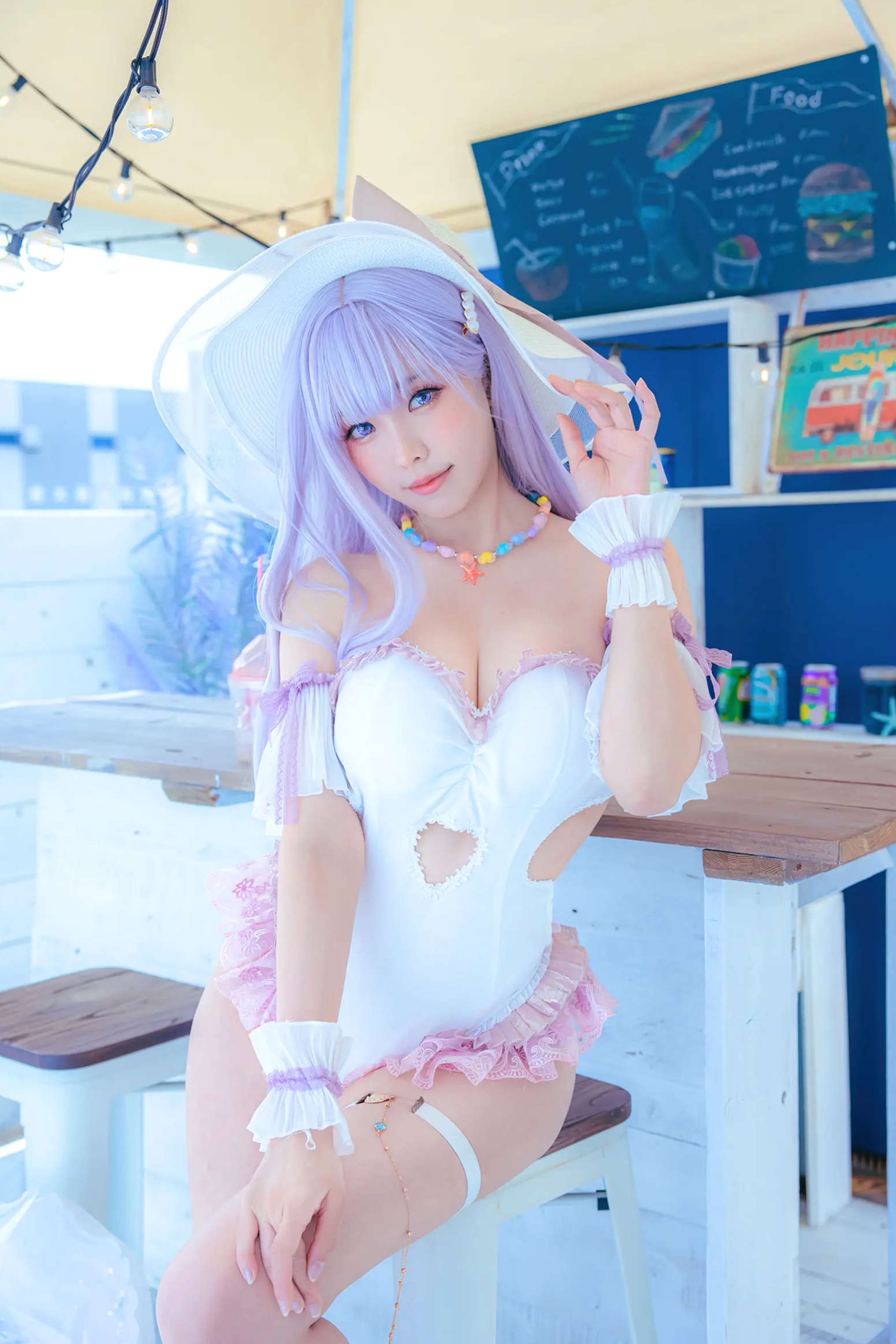 Gallery - Ely_eee(ElyEE子) 碧蓝航线普利茅斯泳装Cosplay版 甜美夏日写真 [28P]角色扮演萝莉泳池治愈系清纯 女神私房照_秀色女神 - image 20