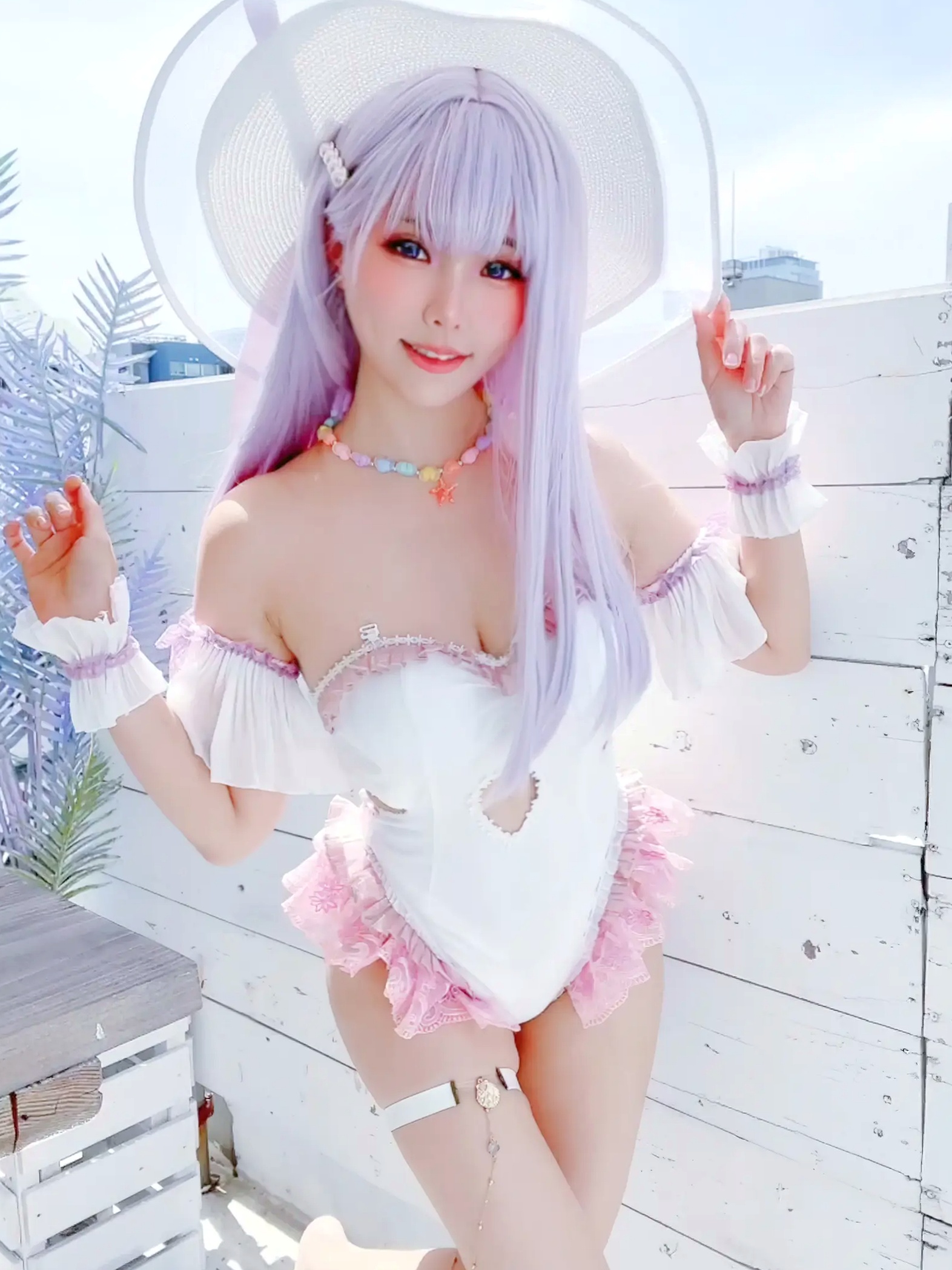 Gallery - Ely_eee(ElyEE子) 碧蓝航线普利茅斯泳装Cosplay版 甜美夏日写真 [28P]角色扮演萝莉泳池治愈系清纯 女神私房照_秀色女神 - image 24