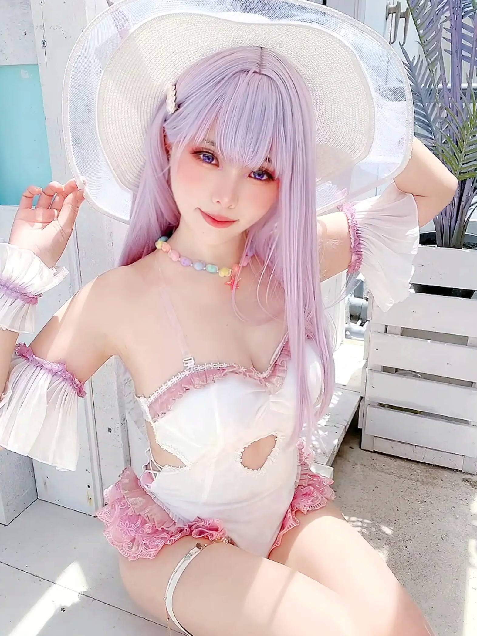 Gallery - Ely_eee(ElyEE子) 碧蓝航线普利茅斯泳装Cosplay版 甜美夏日写真 [28P]角色扮演萝莉泳池治愈系清纯 女神私房照_秀色女神 - image 26