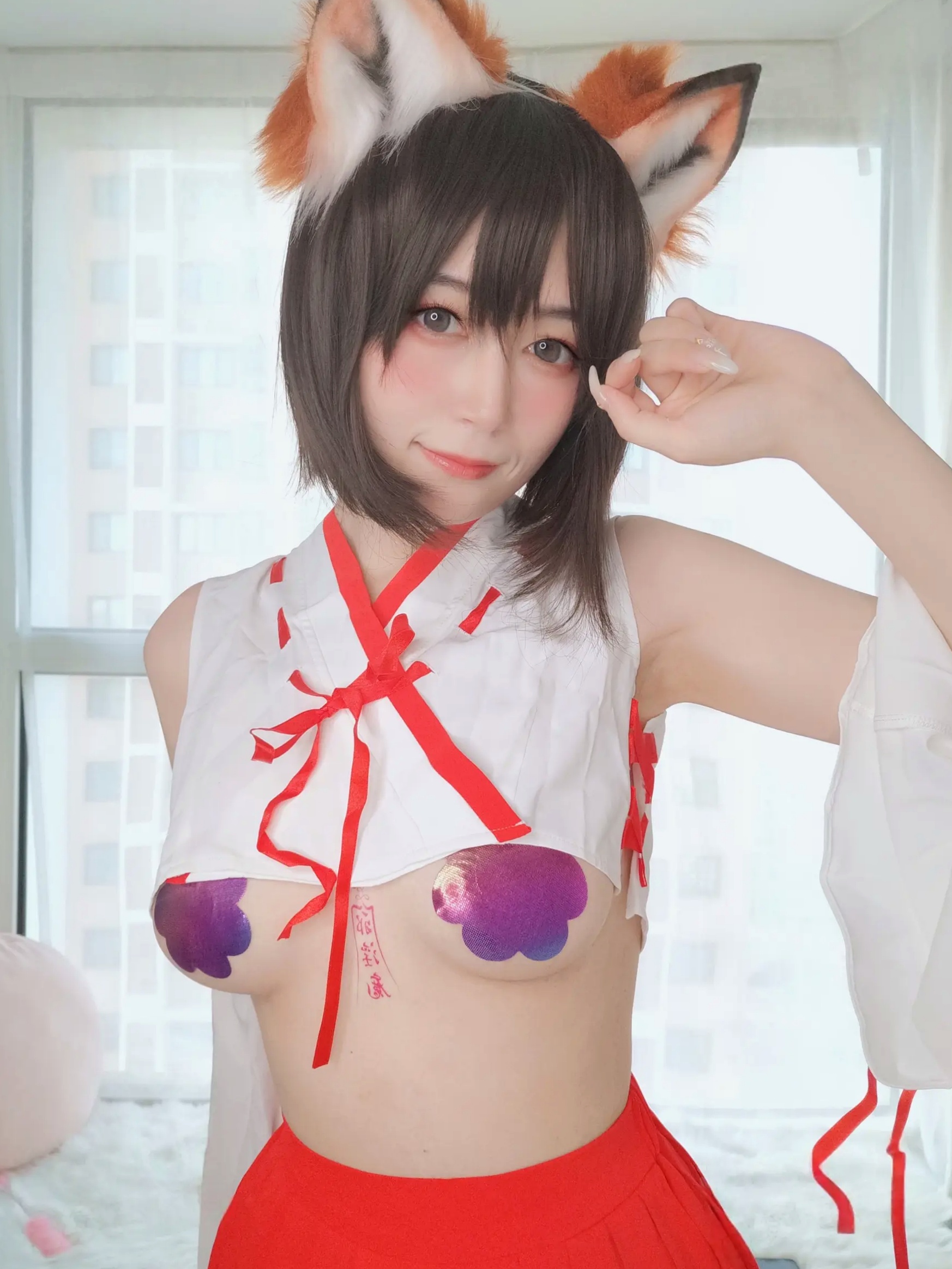 Gallery - Coser白银 - 神社小狐狸，极品二次元狐耳巫女Cosplay，清纯可爱与性感私房写真大尺度福利角色扮演私房照性感诱惑 女神私房照_秀色女神 - image 49