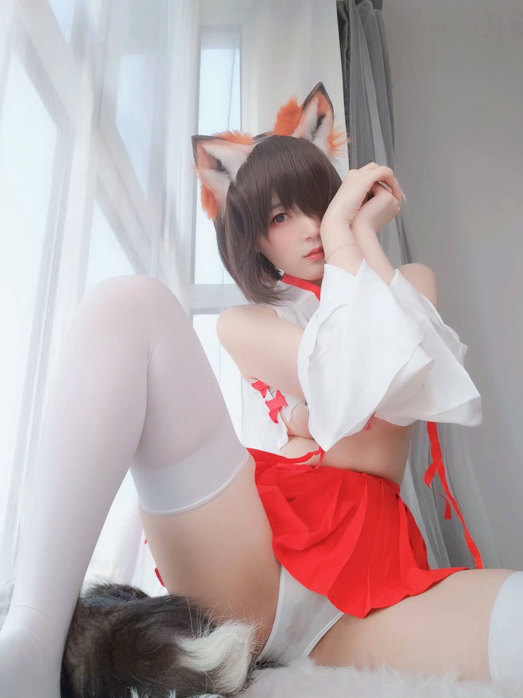Gallery - Coser白银 - 神社小狐狸，极品二次元狐耳巫女Cosplay，清纯可爱与性感私房写真大尺度福利角色扮演私房照性感诱惑 女神私房照_秀色女神 - image 79