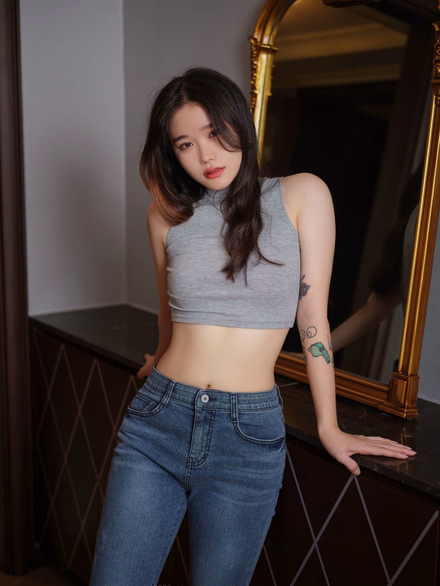Gallery - 韩国美女Sira演绎小恶魔黑色漆皮内衣与创意绑带艺术私房照 - ArtGravia 373性感诱惑私房照韩国美臀 女神私房照_秀色女神 - image 7