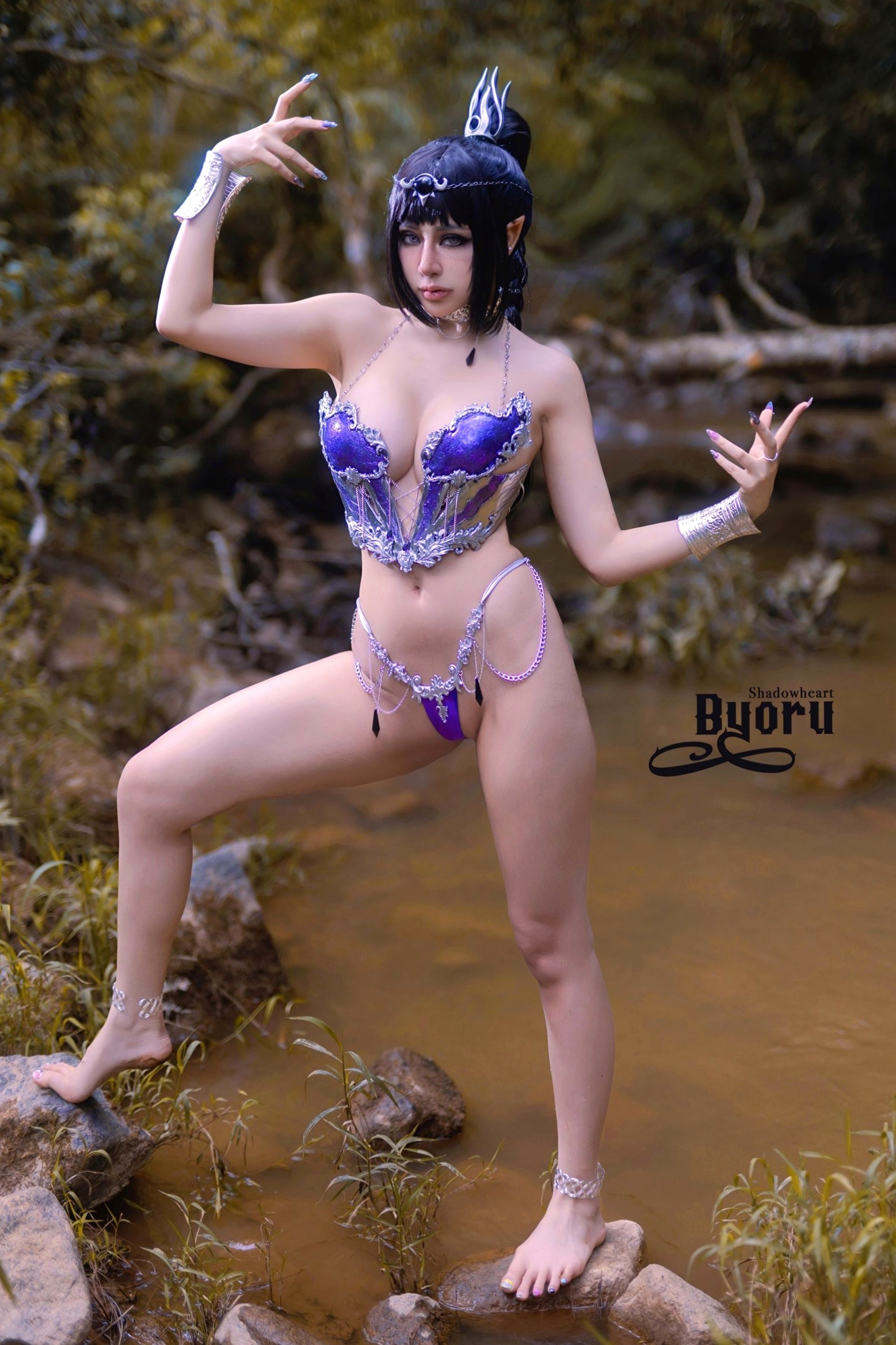 Gallery - Byoru博德之门影心Shadowheart绝美COS：野外山林大尺度私房写真角色扮演大尺度女神野性私房照 女神私房照_秀色女神 - image 9