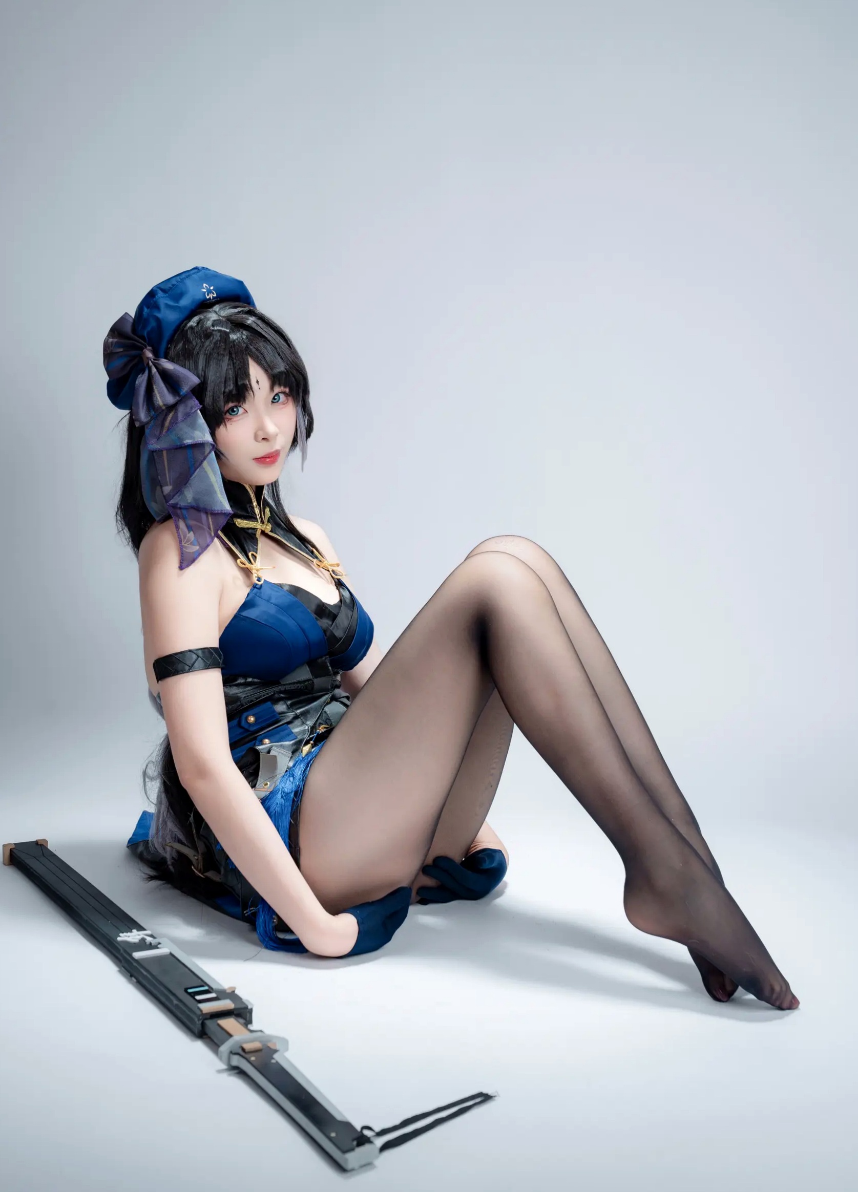 Gallery - 轩萧学姐 - 秧秧，游戏角色高还原Cosplay，冷艳飒爽制服配黑丝长腿，极品女神摄影棚写真角色扮演制服黑丝冷艳清纯 女神私房照_秀色女神 - image 67