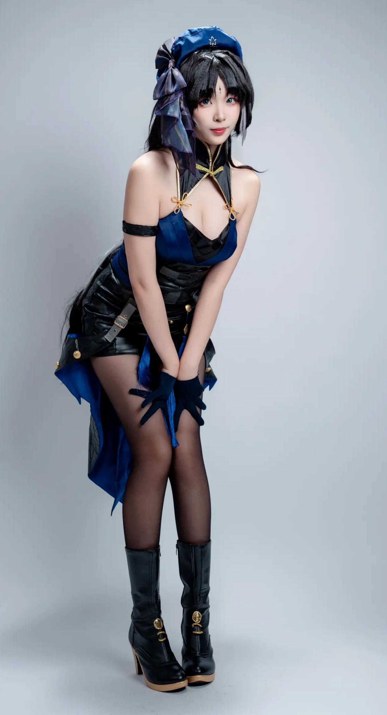 Gallery - 轩萧学姐 - 秧秧，游戏角色高还原Cosplay，冷艳飒爽制服配黑丝长腿，极品女神摄影棚写真角色扮演制服黑丝冷艳清纯 女神私房照_秀色女神 - image 79