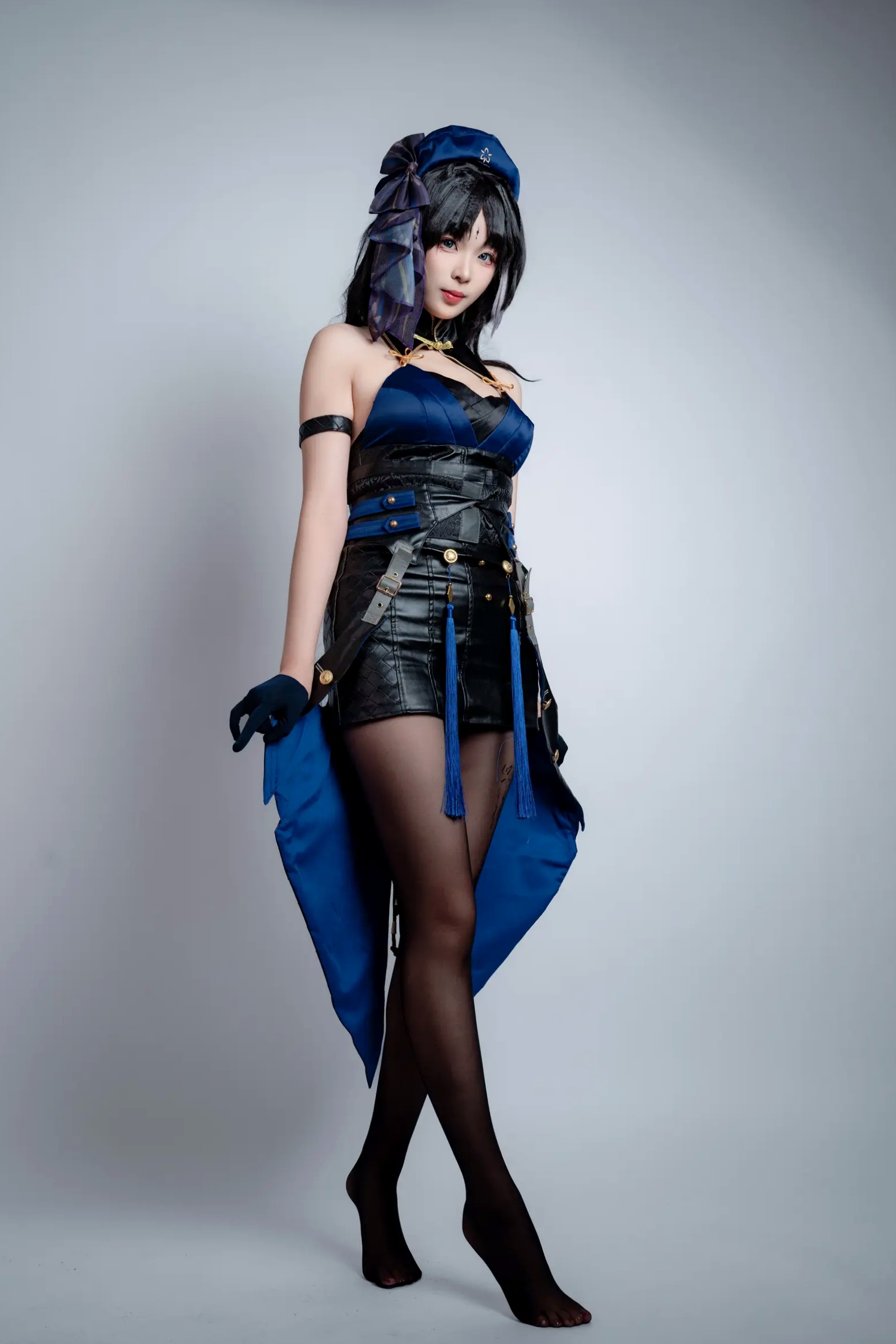 Gallery - 轩萧学姐 - 秧秧，游戏角色高还原Cosplay，冷艳飒爽制服配黑丝长腿，极品女神摄影棚写真角色扮演制服黑丝冷艳清纯 女神私房照_秀色女神 - image 88