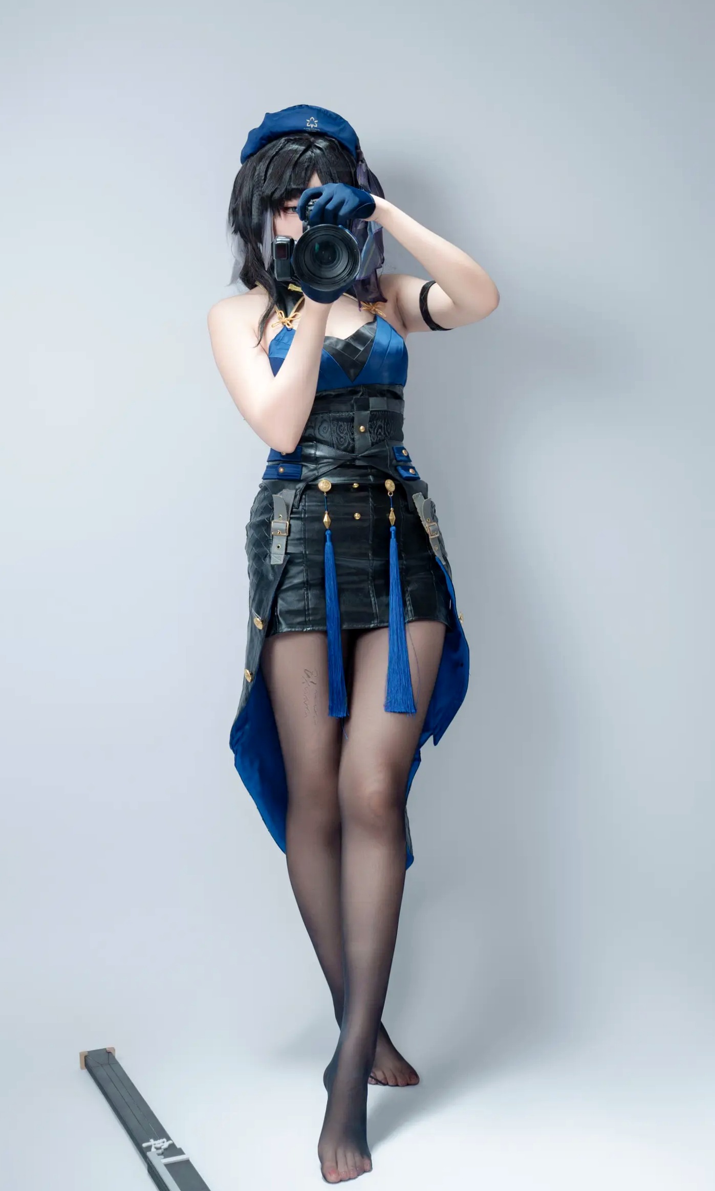 Gallery - 轩萧学姐 - 秧秧，游戏角色高还原Cosplay，冷艳飒爽制服配黑丝长腿，极品女神摄影棚写真角色扮演制服黑丝冷艳清纯 女神私房照_秀色女神 - image 101