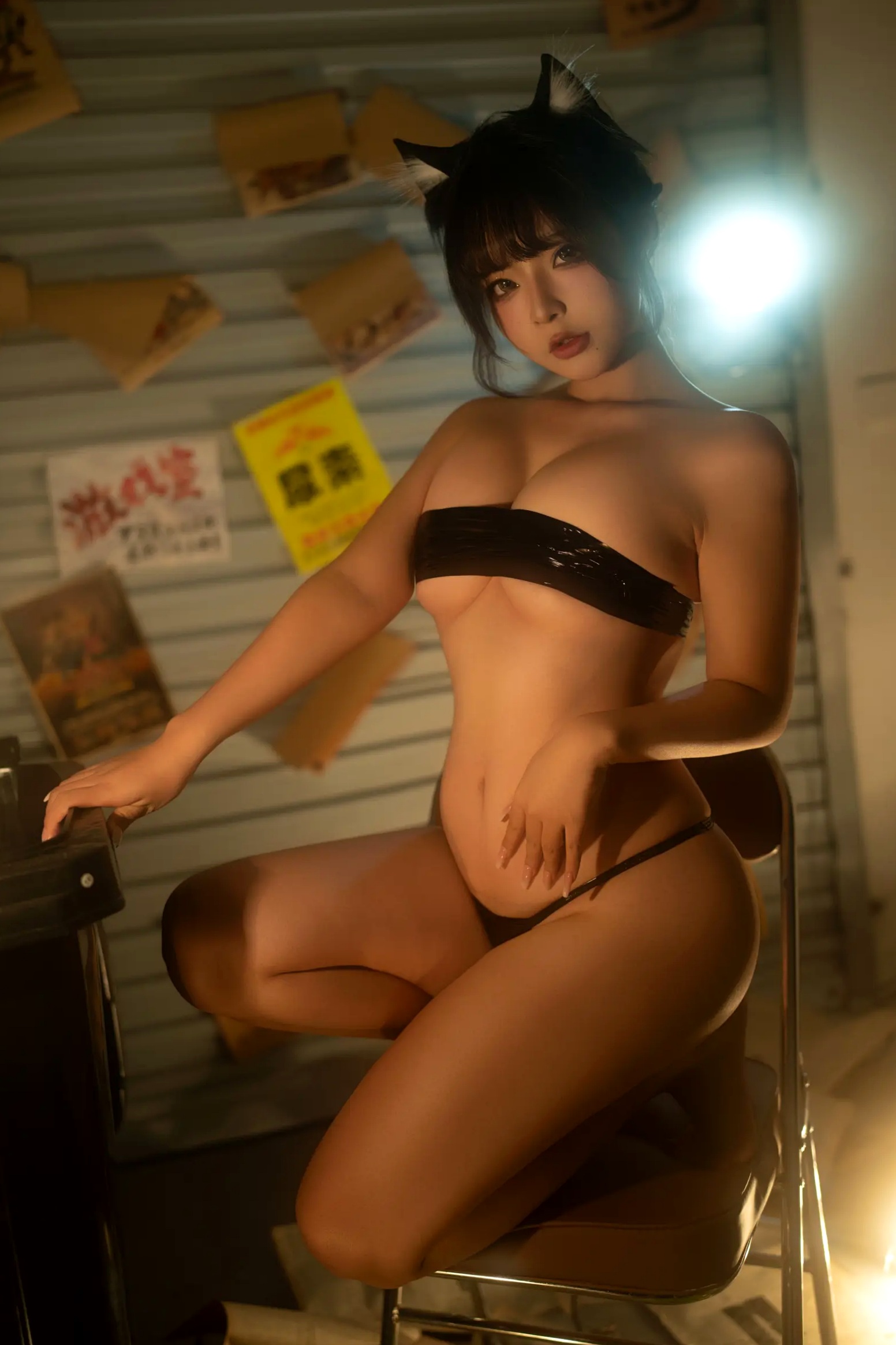 Gallery - yuuhui玉汇“捉猫记”暗黑风格角色扮演私房写真，性感猫娘束缚诱惑精选[120P]角色扮演诱惑私房照尤物性感 女神私房照_秀色女神 - image 39