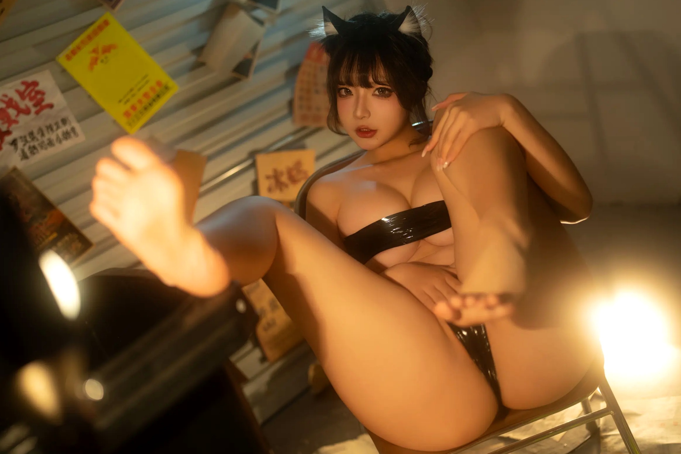 Gallery - yuuhui玉汇“捉猫记”暗黑风格角色扮演私房写真，性感猫娘束缚诱惑精选[120P]角色扮演诱惑私房照尤物性感 女神私房照_秀色女神 - image 58