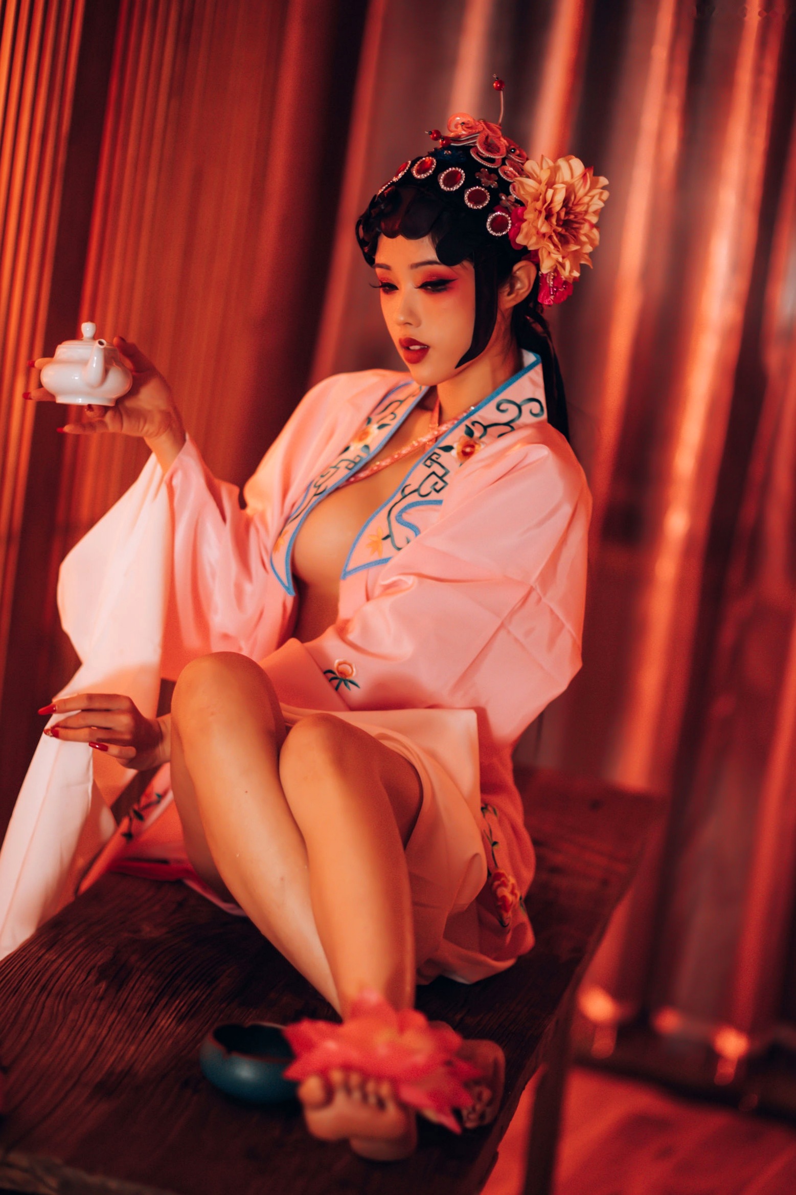 Gallery - 钛合金TiTi-潘金莲古风戏曲装，极致古典美学私房写真，魅惑眼妆风情万种，大尺度呈现惊艳东方尤物盛宴角色扮演私房照大尺度性感尤物 女神私房照_秀色女神 - image 61