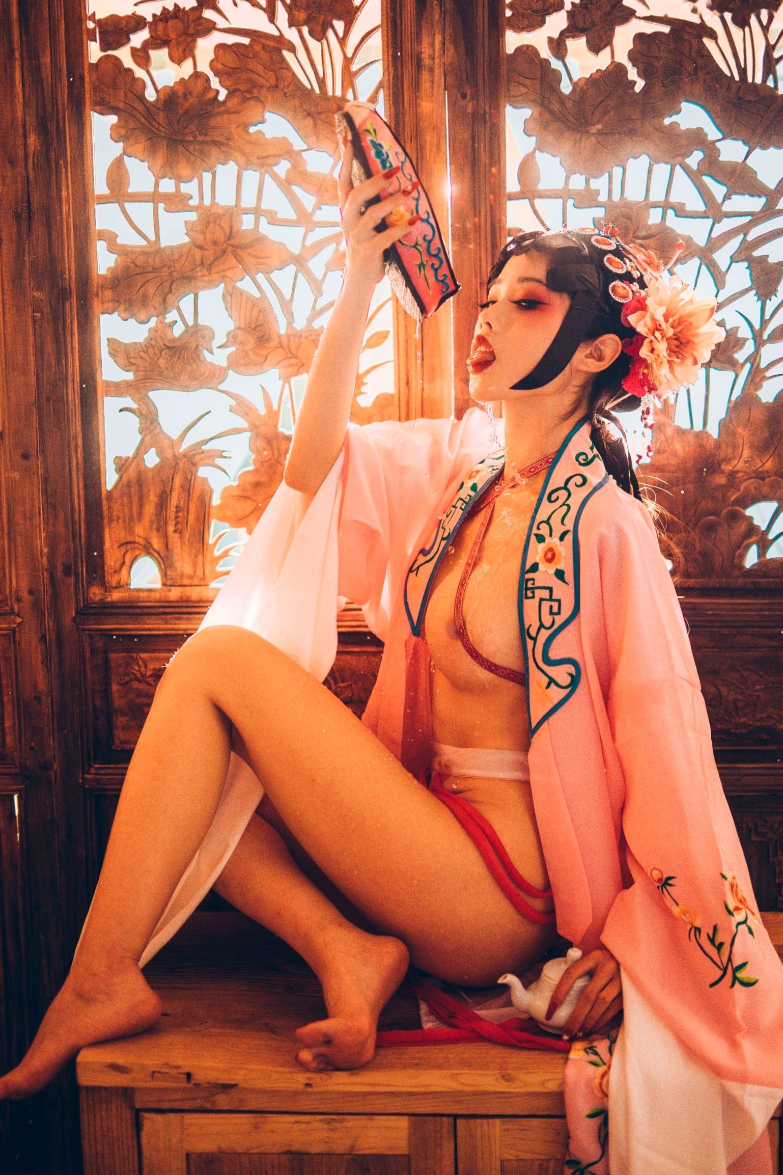 Gallery - 钛合金TiTi-潘金莲古风戏曲装，极致古典美学私房写真，魅惑眼妆风情万种，大尺度呈现惊艳东方尤物盛宴角色扮演私房照大尺度性感尤物 女神私房照_秀色女神 - image 81