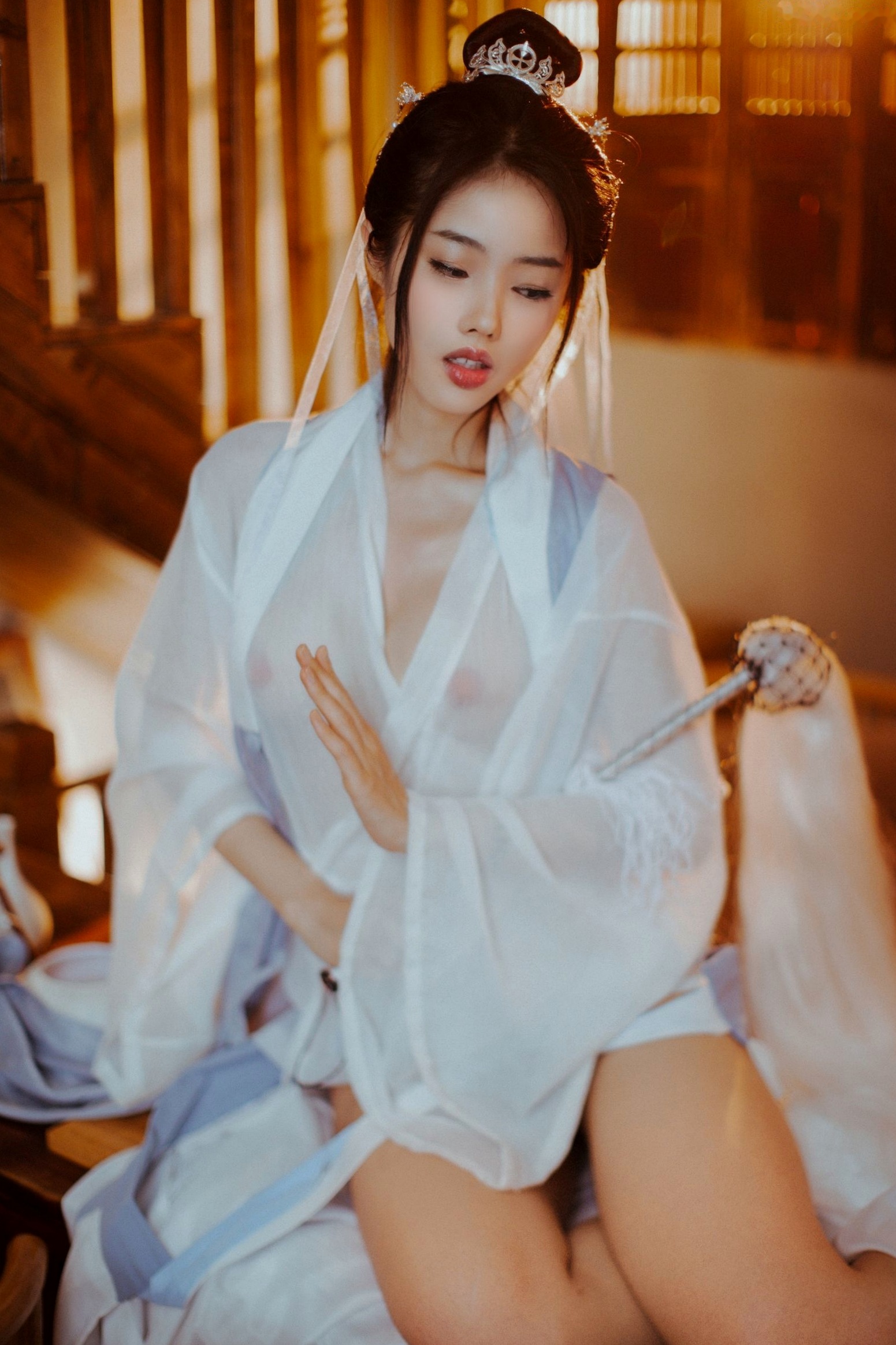 Gallery - 《钛合金TiTi-無生一炁》古风私房写真：棋子点缀薄纱缠身，演绎绝美仙侠艺术私房照性感诱惑大尺度尤物 女神私房照_秀色女神 - image 13