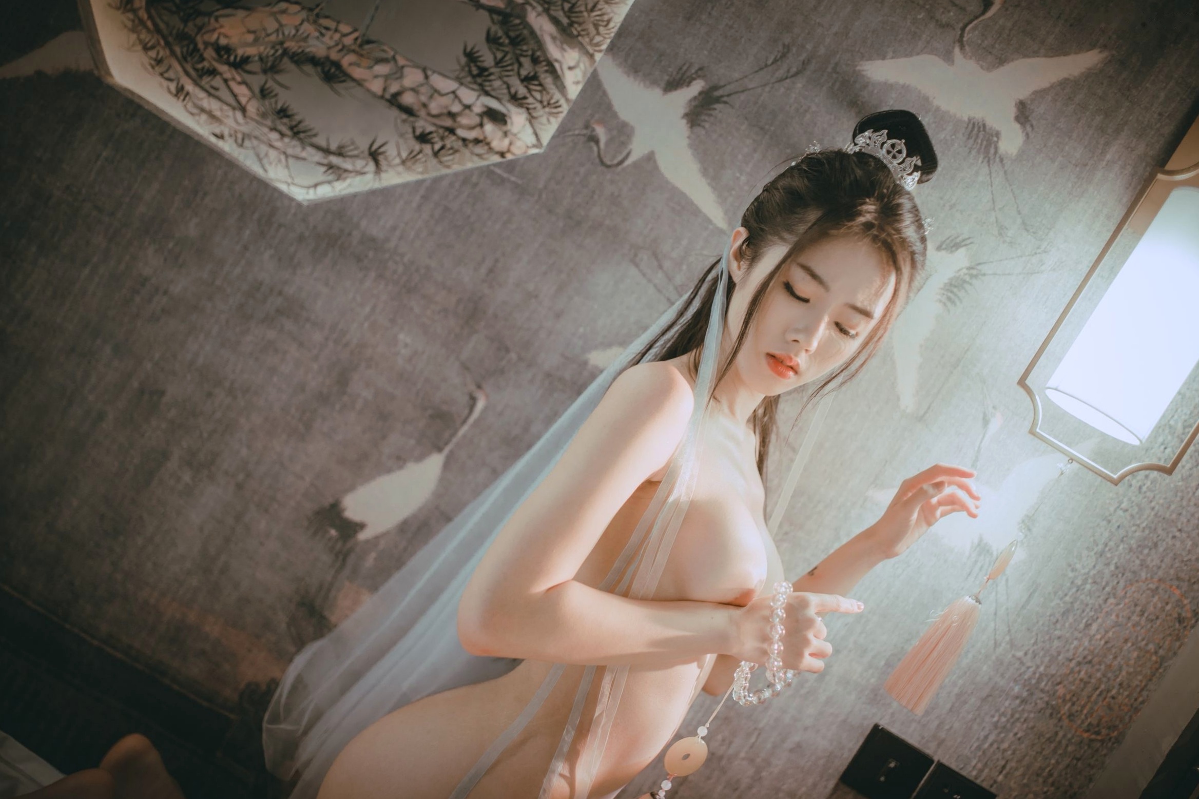 Gallery - 《钛合金TiTi-無生一炁》古风私房写真：棋子点缀薄纱缠身，演绎绝美仙侠艺术私房照性感诱惑大尺度尤物 女神私房照_秀色女神 - image 73