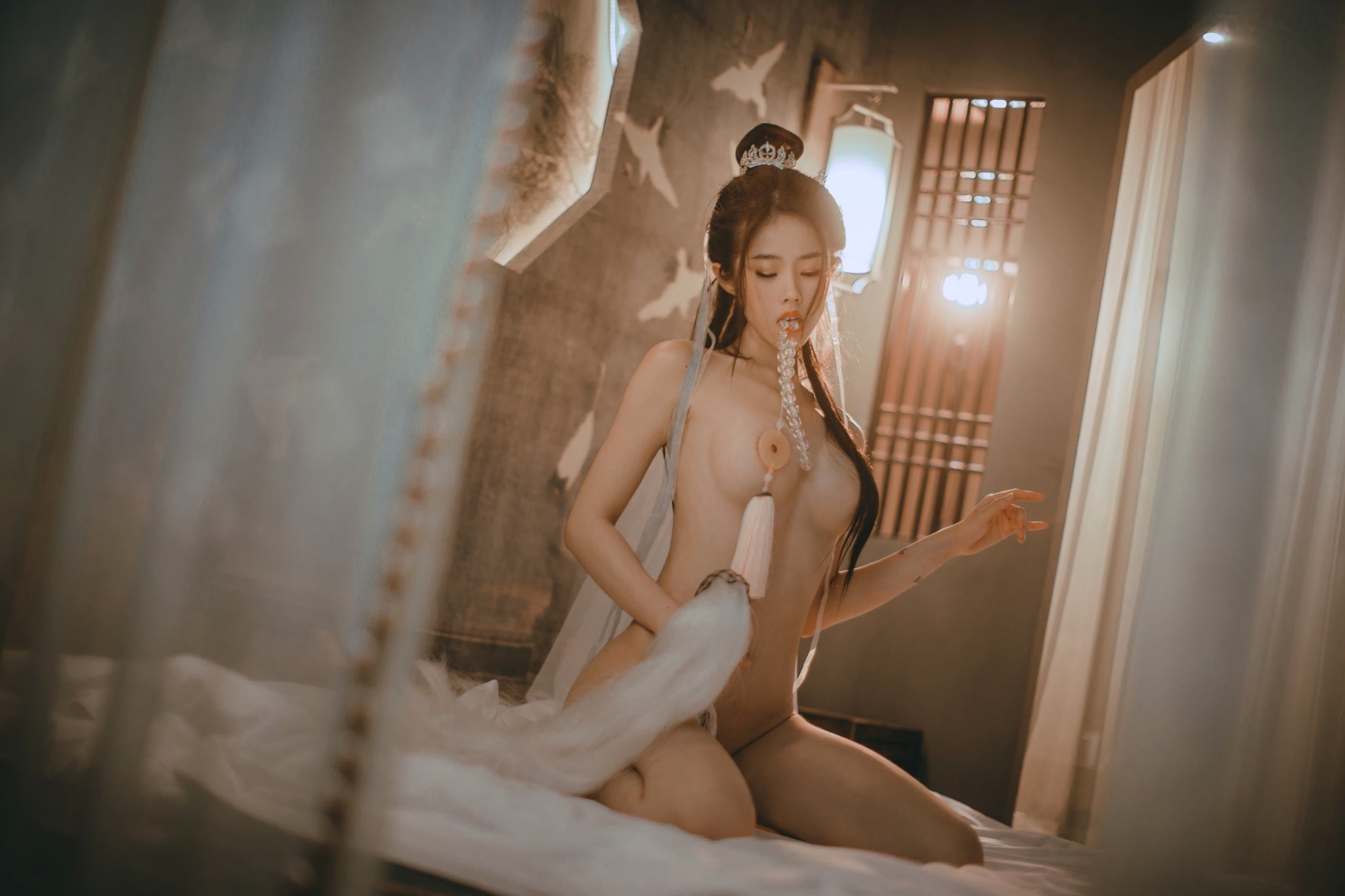 Gallery - 《钛合金TiTi-無生一炁》古风私房写真：棋子点缀薄纱缠身，演绎绝美仙侠艺术私房照性感诱惑大尺度尤物 女神私房照_秀色女神 - image 79