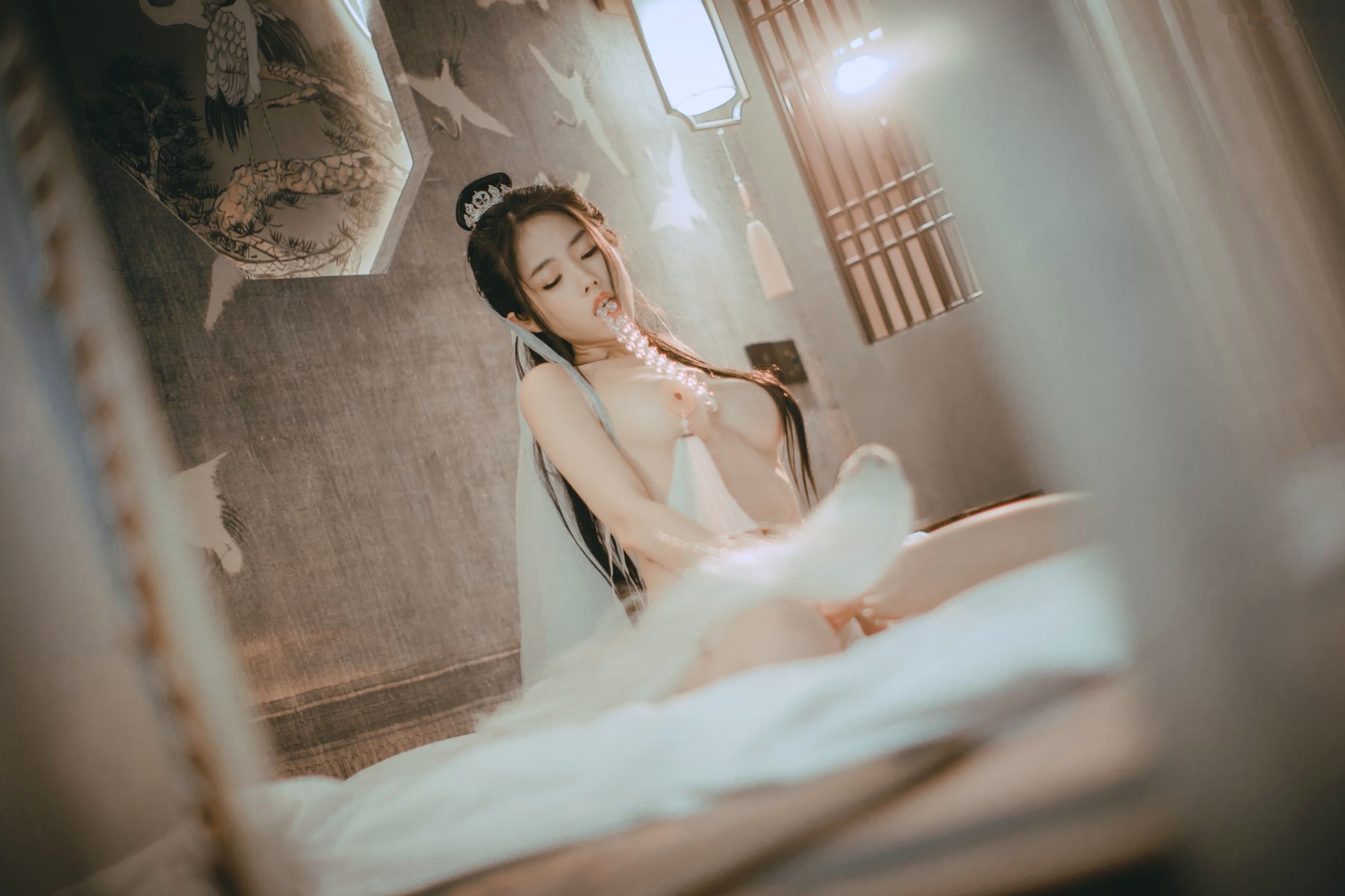 Gallery - 《钛合金TiTi-無生一炁》古风私房写真：棋子点缀薄纱缠身，演绎绝美仙侠艺术私房照性感诱惑大尺度尤物 女神私房照_秀色女神 - image 80