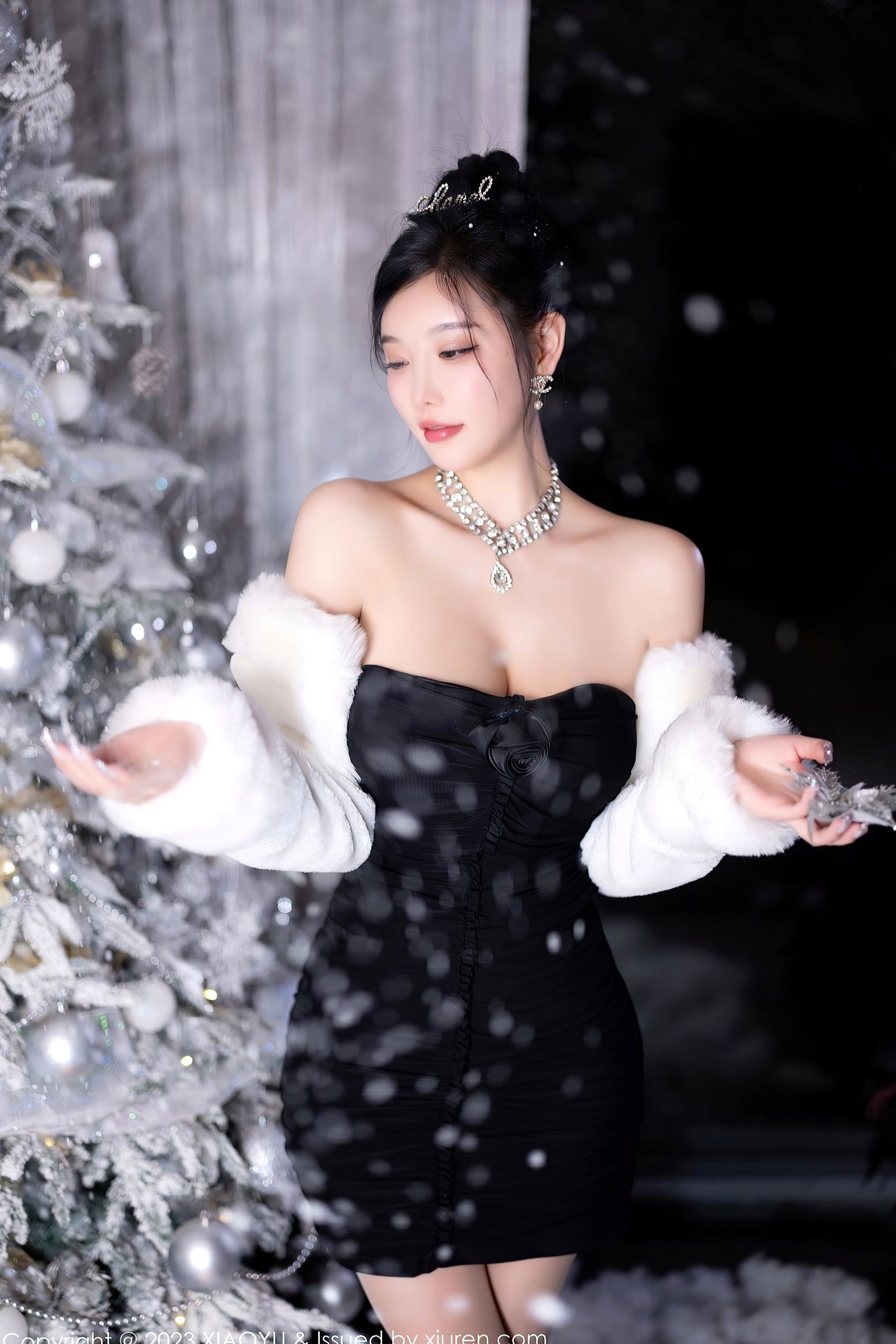Gallery - XiaoYu语画界 - Painting World -杨晨晨Yome：圣诞主题兔女郎诱惑，性感漆皮装搭配网袜，极致大尺度视觉盛宴语画界 - Painting World 诱惑性感丝袜私房照大尺度 女神私房照_秀色女神 - image 9
