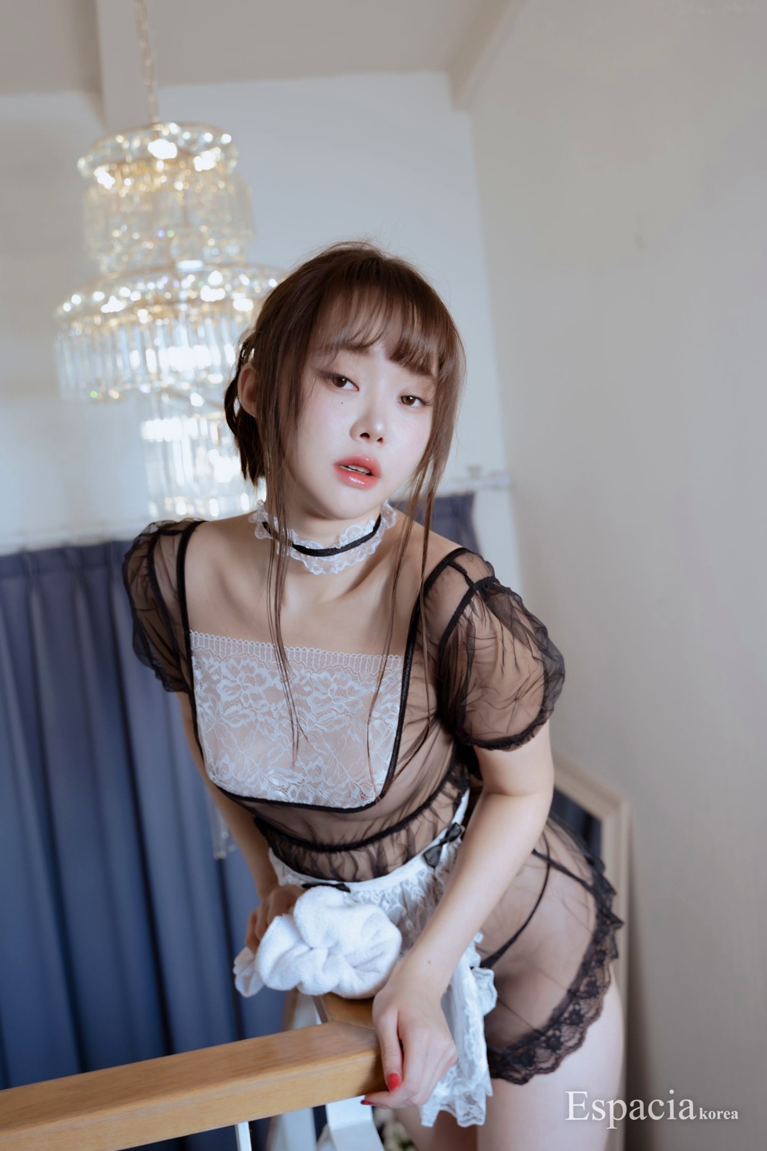 Gallery - 韩国美女Inah楼梯间极致诱惑，透视情趣女仆装私房大尺度写真-Espacia-Korea-EHC-140韩国女仆性感诱惑私房照 女神私房照_秀色女神 - image 2
