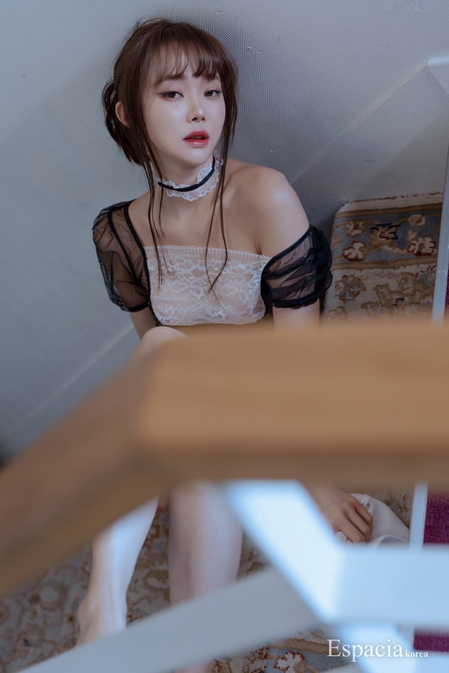 Gallery - 韩国美女Inah楼梯间极致诱惑，透视情趣女仆装私房大尺度写真-Espacia-Korea-EHC-140韩国女仆性感诱惑私房照 女神私房照_秀色女神 - image 5