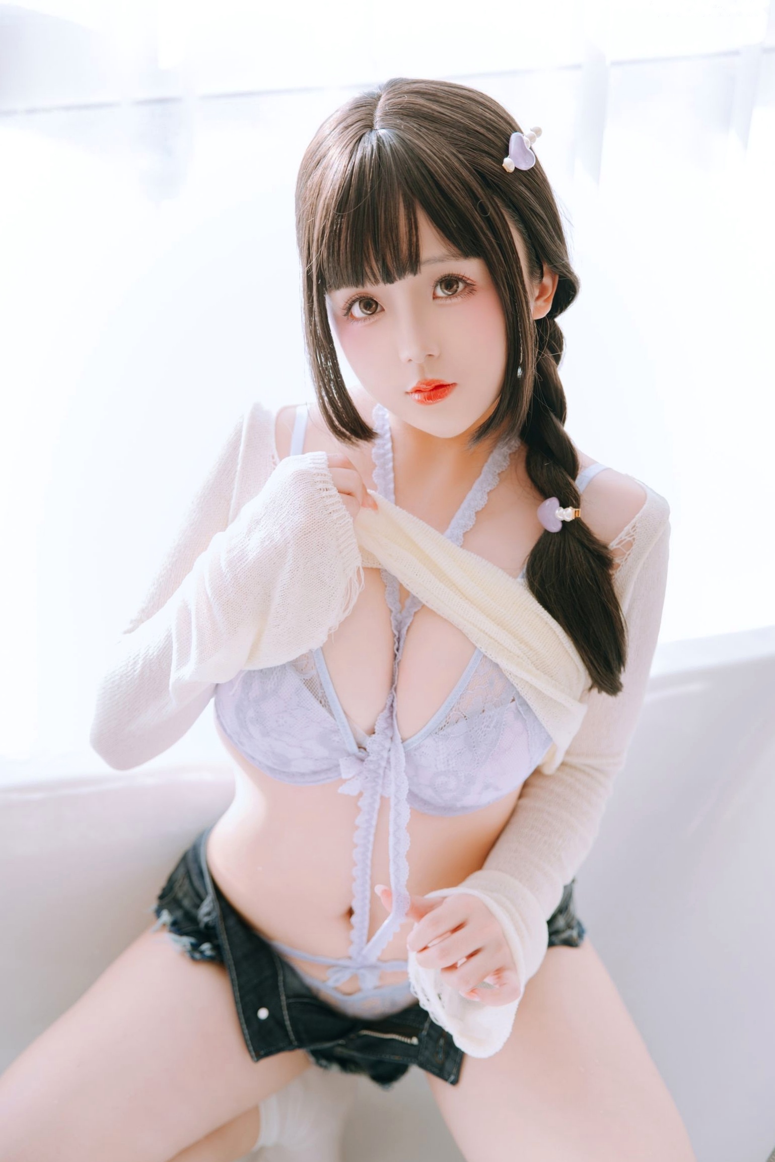 Gallery - 日奈娇浴室内衣私房写真，纯欲风蕾丝诱惑，展现傲人身材与精致童颜童颜巨乳浴室内衣私房照性感 女神私房照_秀色女神 - image 24