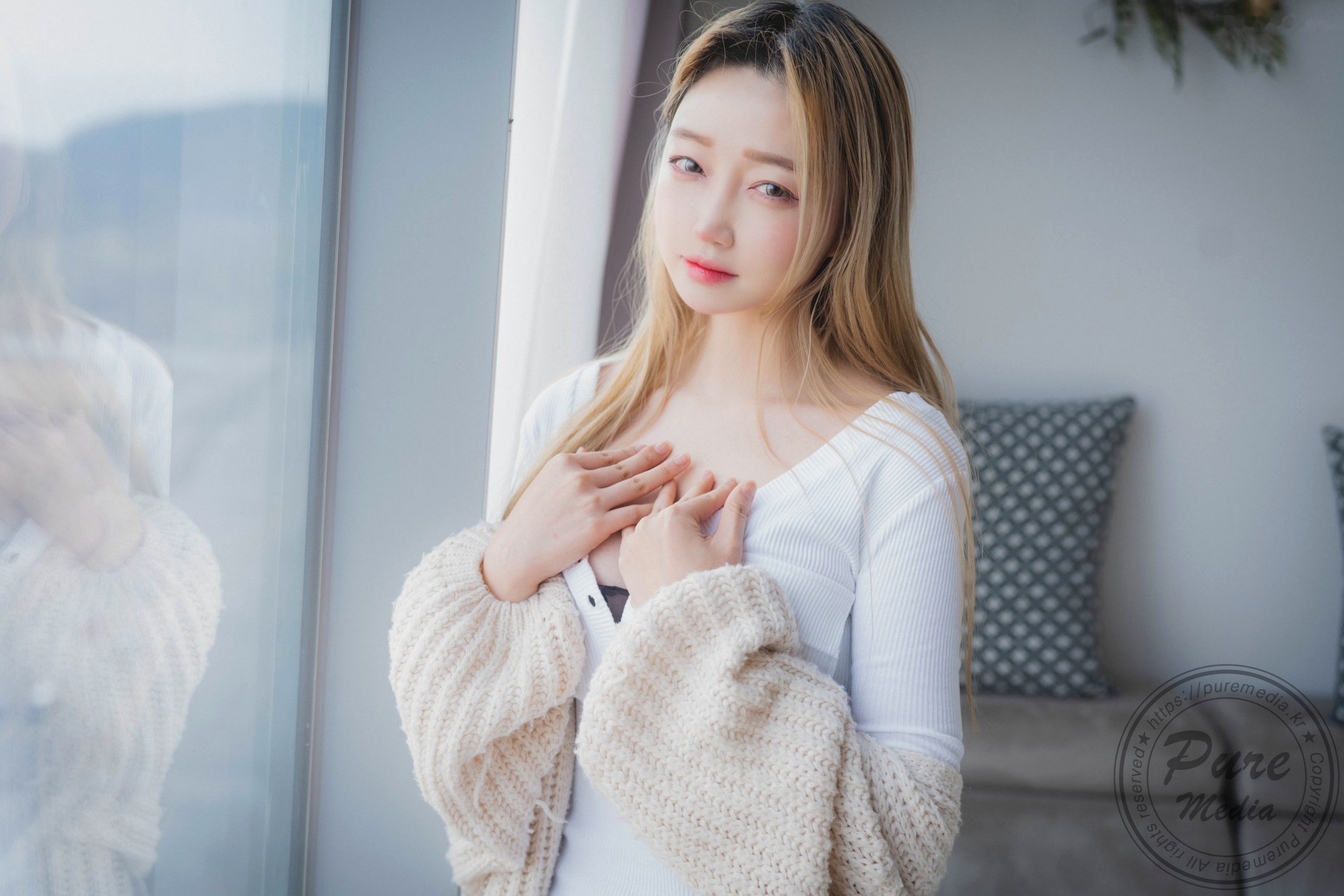 Gallery - 韩国美女Raon-极致诱惑写真-黑色蕾丝内衣与黑丝魅惑-Pure-Media-284韩国性感诱惑黑丝私房照 女神私房照_秀色女神 - image 10
