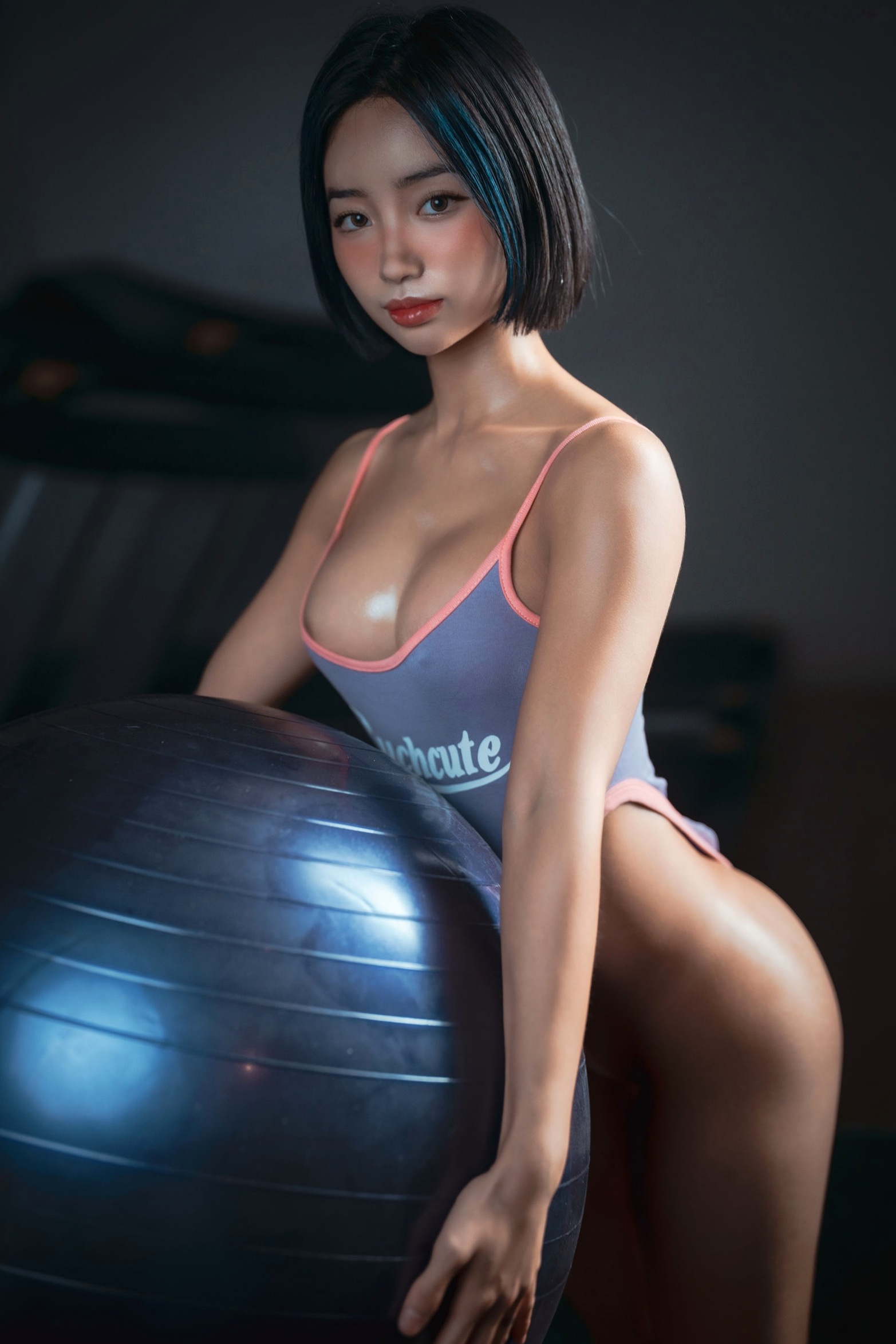 Gallery - 韩国美女爆乳女王健身房私人课程写真，蓝色吊带勾勒迷人紧致曲线，极致诱惑运动健身风格，DJAWA摄影大片韩国美臀性感诱惑私房照 女神私房照_秀色女神 - image 194