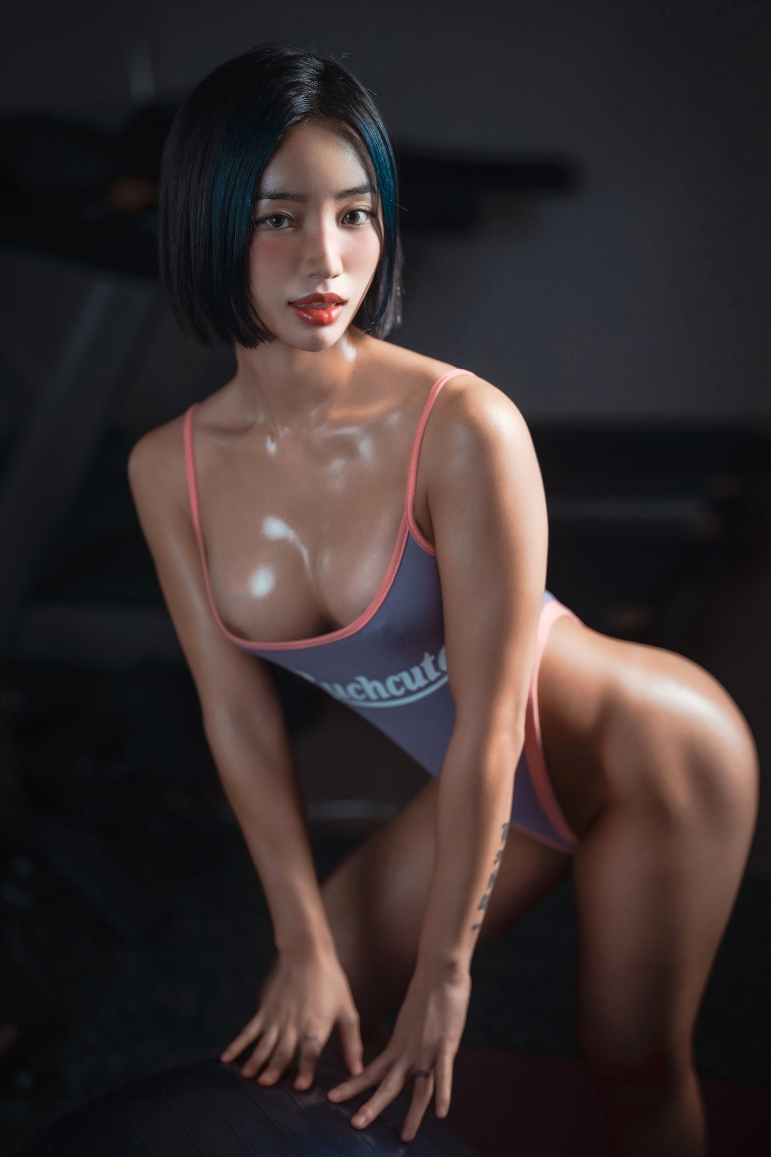 Gallery - 韩国美女爆乳女王健身房私人课程写真，蓝色吊带勾勒迷人紧致曲线，极致诱惑运动健身风格，DJAWA摄影大片韩国美臀性感诱惑私房照 女神私房照_秀色女神 - image 199