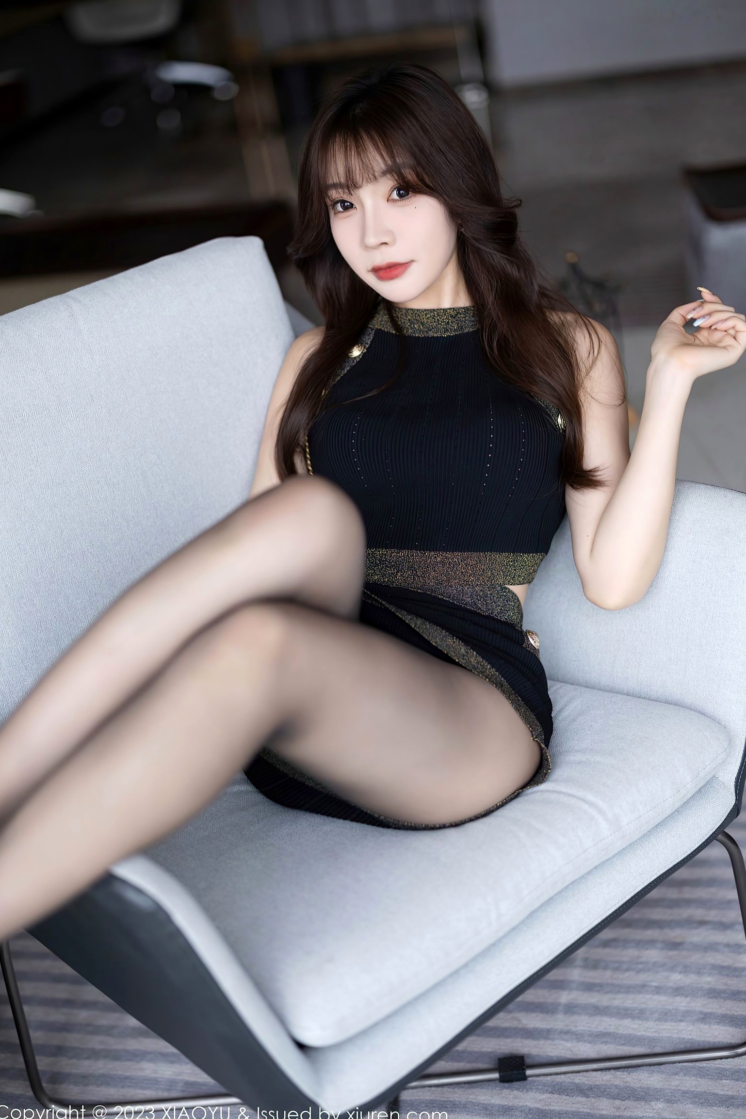 Gallery - XiaoYu语画界 - Painting World 1137-徐莉芝私房写真，性感红唇红色内衣搭配诱惑黑丝，迷人身姿展露极致御姐魅力语画界 - Painting World 性感黑丝诱惑内衣尤物 女神私房照_秀色女神 - image 8