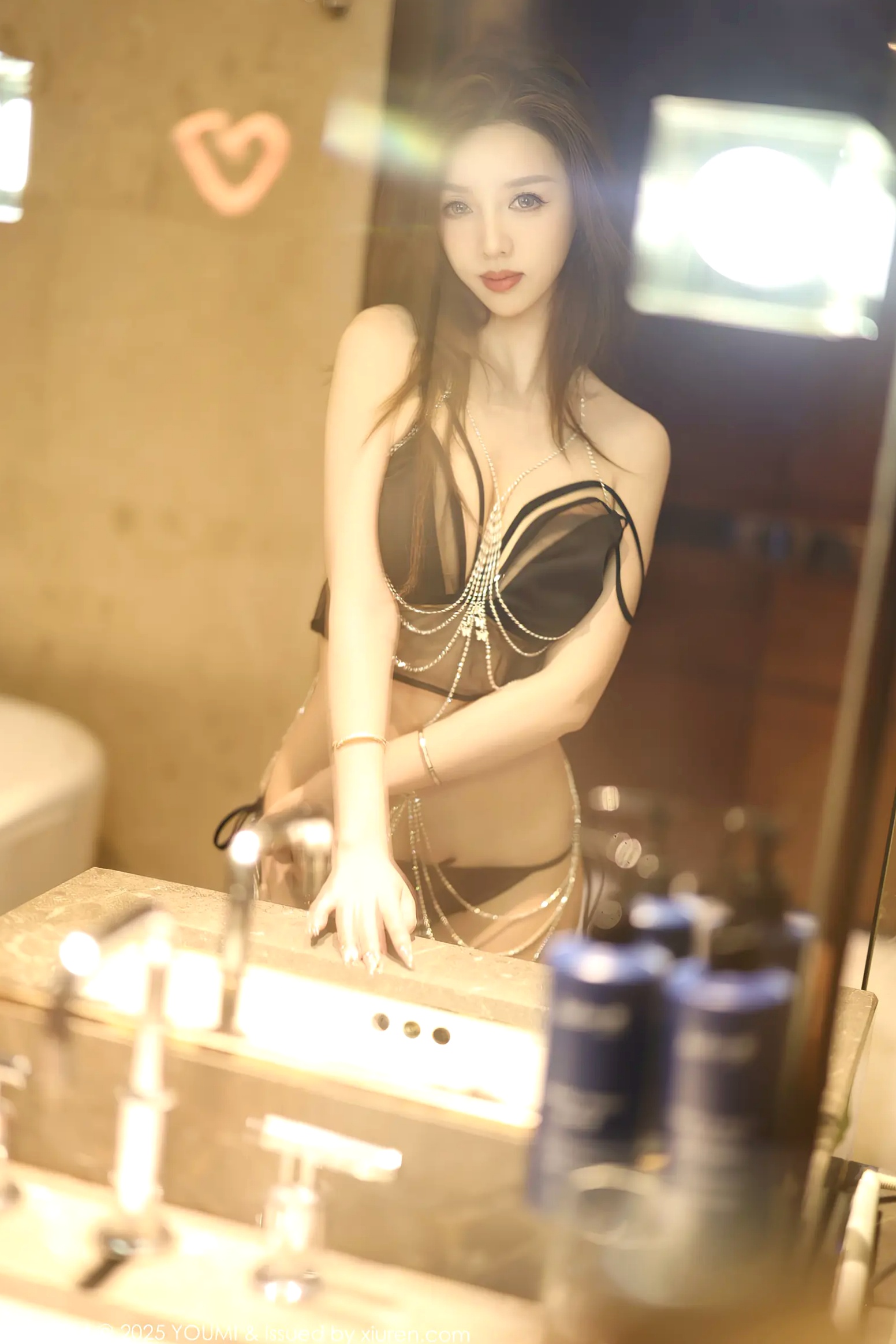 Gallery - [YouMi] 尤蜜荟 - Chiness Model  2025.08.07 Vol.1156 桃桃·夭夭twins - 浴室私房性感诱惑，金属链透视装唯美镜拍写真尤蜜荟 - Chiness Model 性感诱惑浴室私房照 女神私房照_秀色女神 - image 42