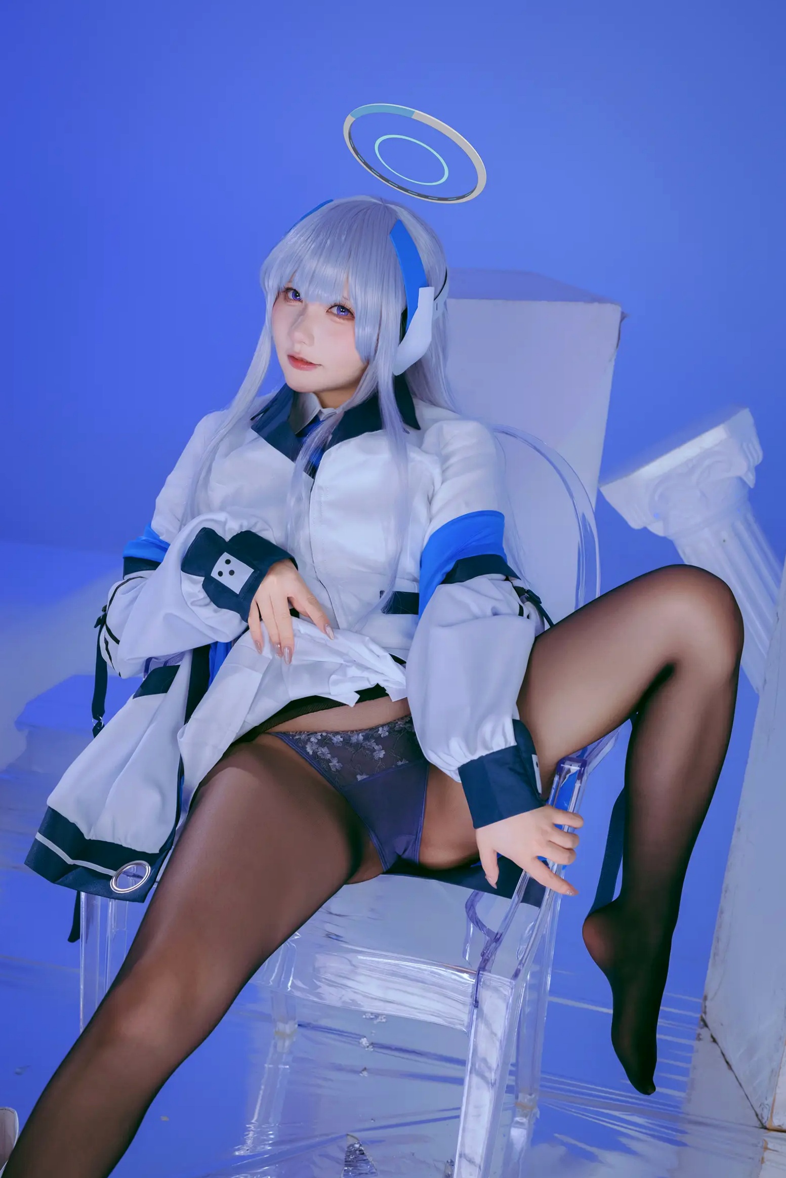 Gallery - 是一只熊仔 潮乃亚 蔚蓝档案角色Cosplay 绝美私房写真 内衣制服诱惑 二次元女神[100P]角色扮演性感内衣黑丝女神 女神私房照_秀色女神 - image 7