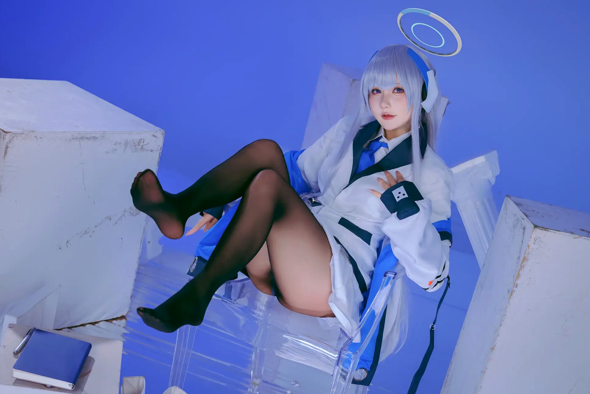 Gallery - 是一只熊仔 潮乃亚 蔚蓝档案角色Cosplay 绝美私房写真 内衣制服诱惑 二次元女神[100P]角色扮演性感内衣黑丝女神 女神私房照_秀色女神 - image 9
