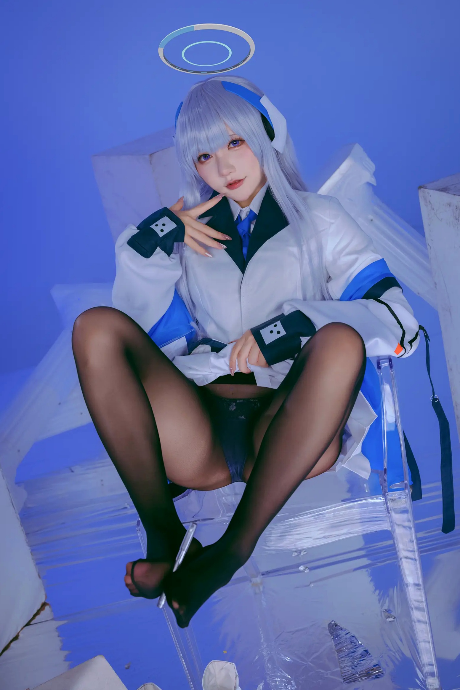 Gallery - 是一只熊仔 潮乃亚 蔚蓝档案角色Cosplay 绝美私房写真 内衣制服诱惑 二次元女神[100P]角色扮演性感内衣黑丝女神 女神私房照_秀色女神 - image 10