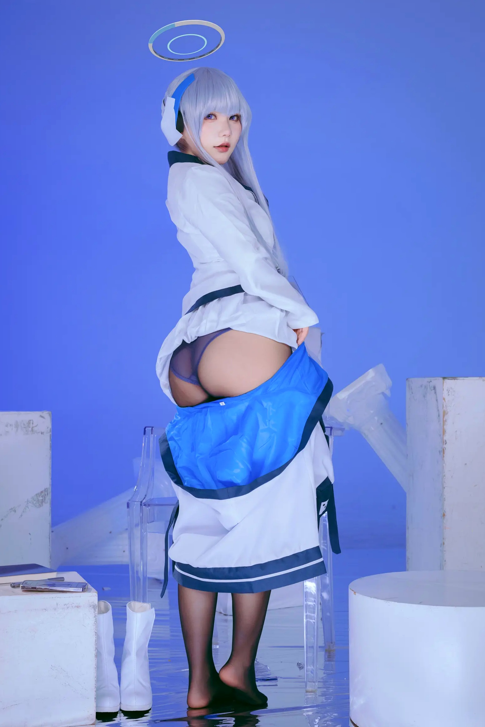 Gallery - 是一只熊仔 潮乃亚 蔚蓝档案角色Cosplay 绝美私房写真 内衣制服诱惑 二次元女神[100P]角色扮演性感内衣黑丝女神 女神私房照_秀色女神 - image 16