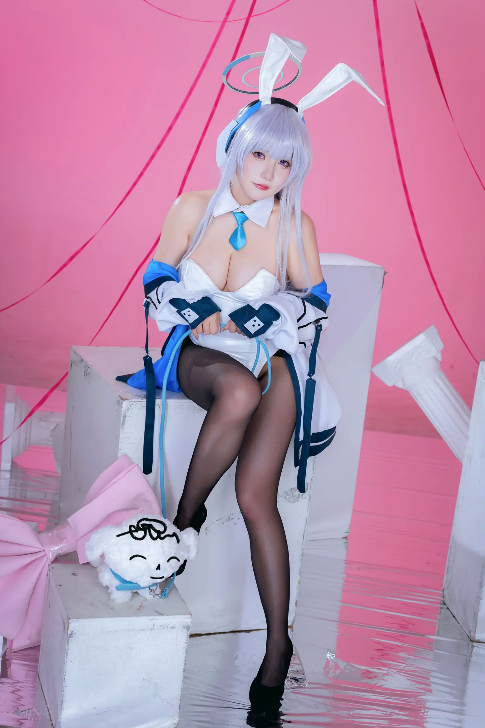 Gallery - 是一只熊仔 潮乃亚 蔚蓝档案角色Cosplay 绝美私房写真 内衣制服诱惑 二次元女神[100P]角色扮演性感内衣黑丝女神 女神私房照_秀色女神 - image 20
