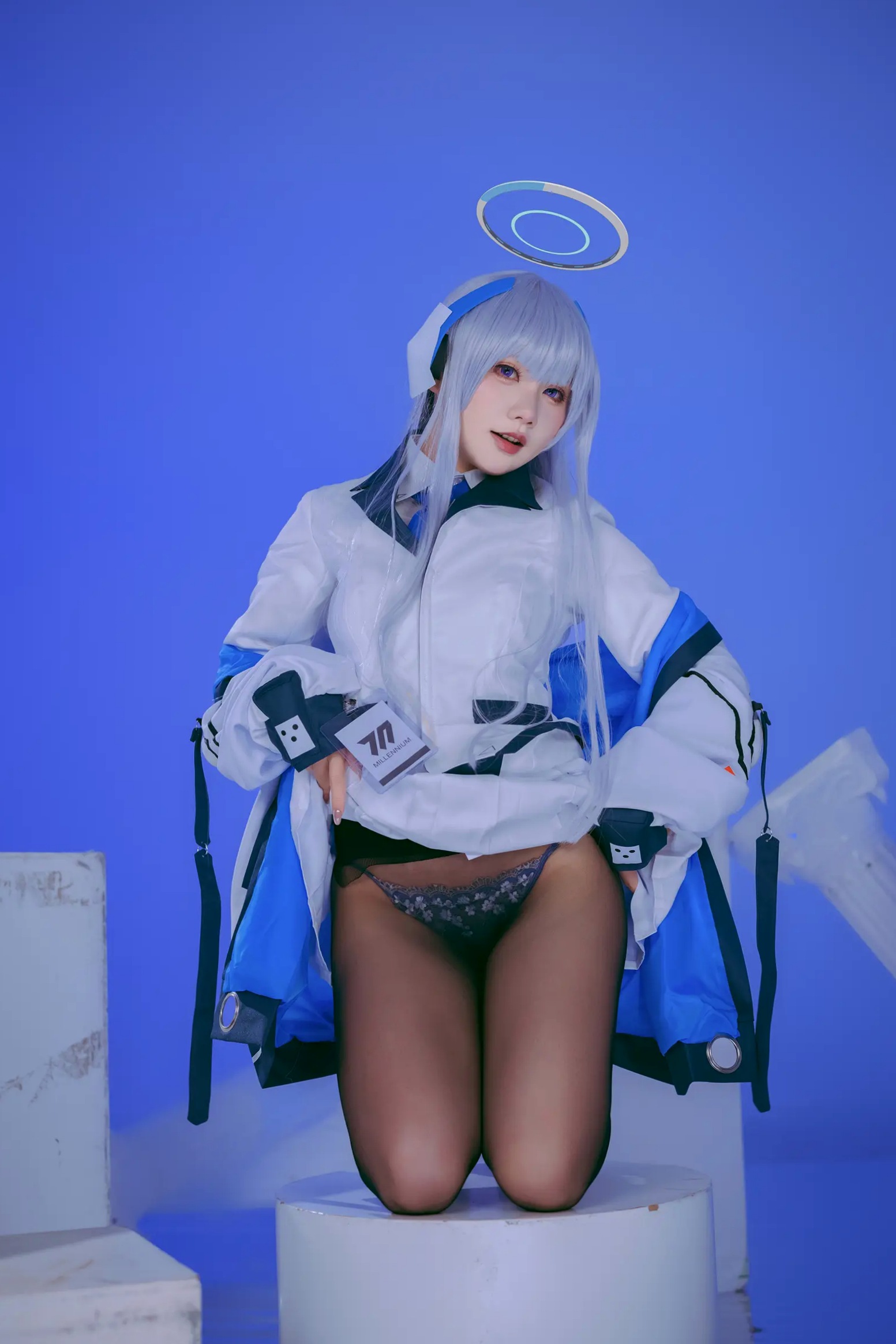 Gallery - 是一只熊仔 潮乃亚 蔚蓝档案角色Cosplay 绝美私房写真 内衣制服诱惑 二次元女神[100P]角色扮演性感内衣黑丝女神 女神私房照_秀色女神 - image 22