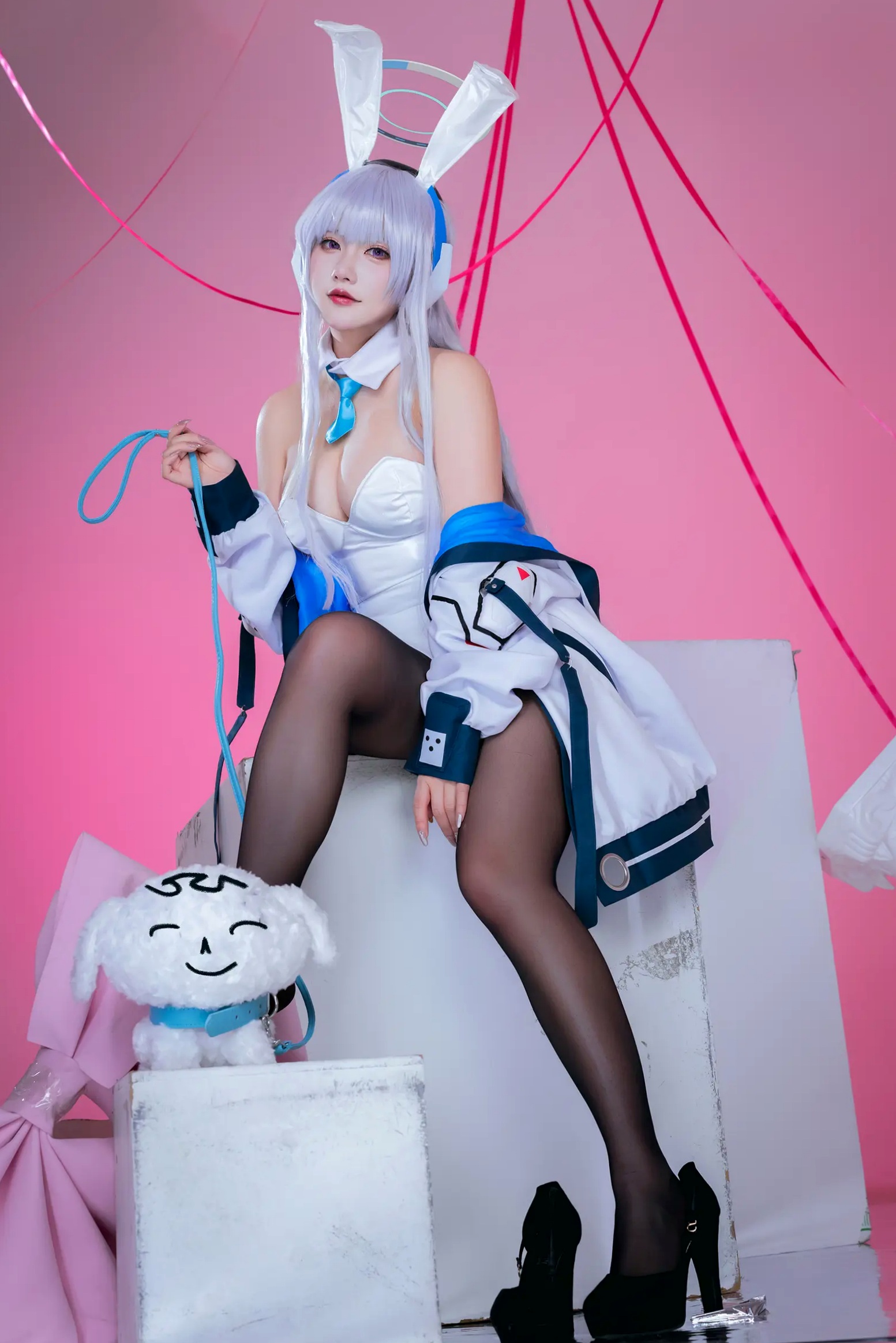 Gallery - 是一只熊仔 潮乃亚 蔚蓝档案角色Cosplay 绝美私房写真 内衣制服诱惑 二次元女神[100P]角色扮演性感内衣黑丝女神 女神私房照_秀色女神 - image 23