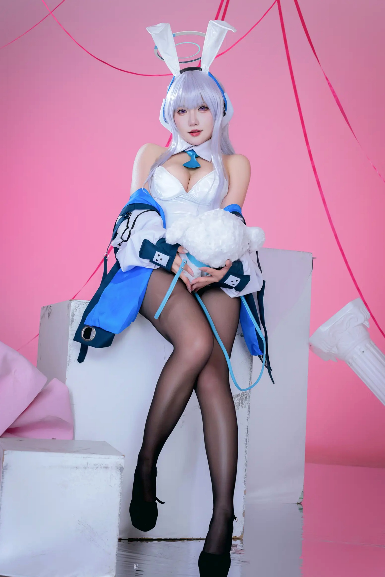 Gallery - 是一只熊仔 潮乃亚 蔚蓝档案角色Cosplay 绝美私房写真 内衣制服诱惑 二次元女神[100P]角色扮演性感内衣黑丝女神 女神私房照_秀色女神 - image 26